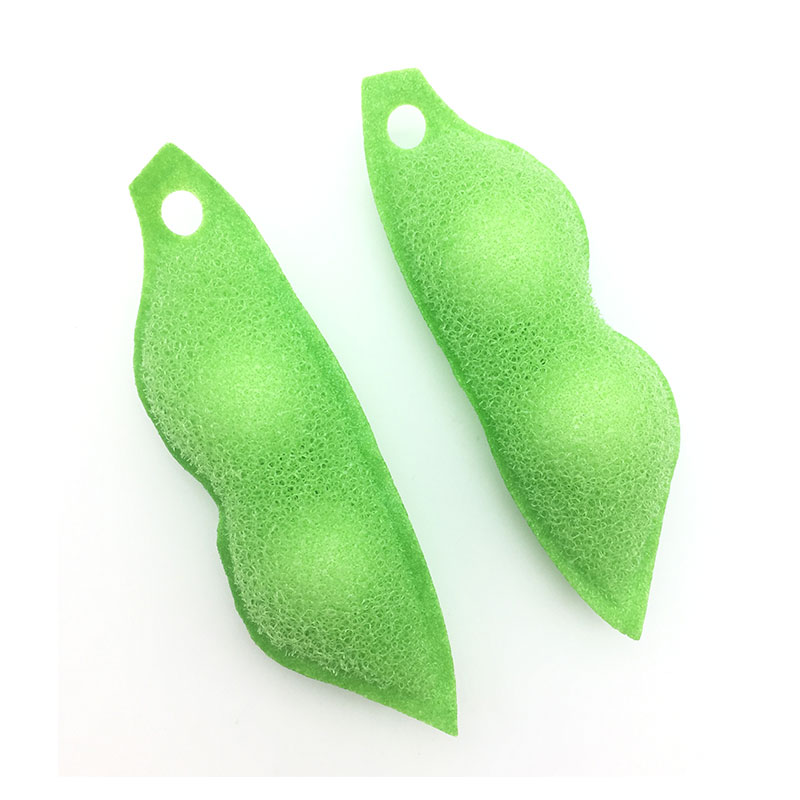 Bean-shaped milk bottle cleaning sponge