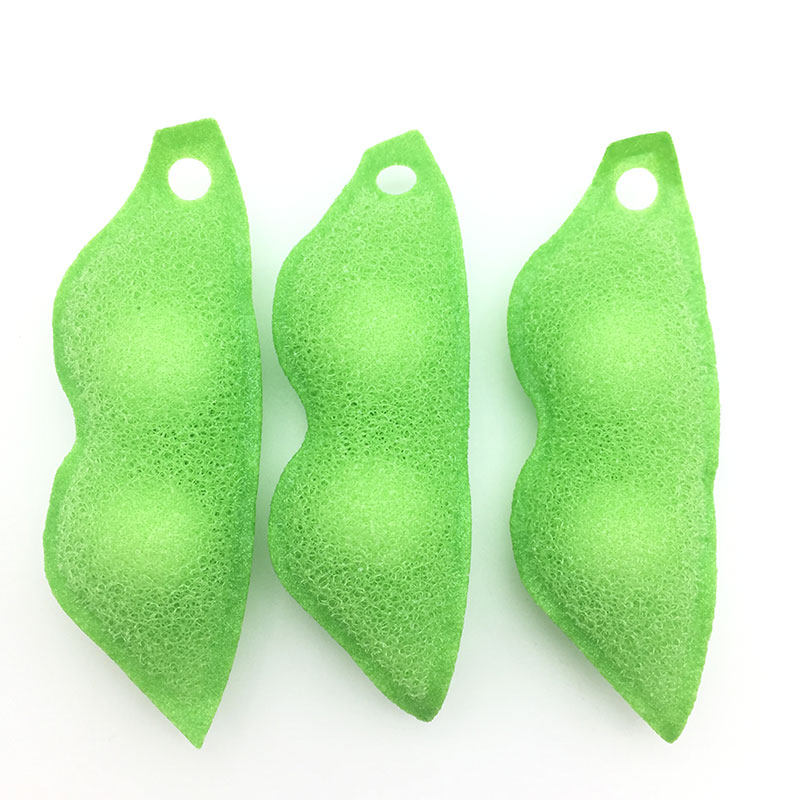 Bean-shaped milk bottle cleaning sponge