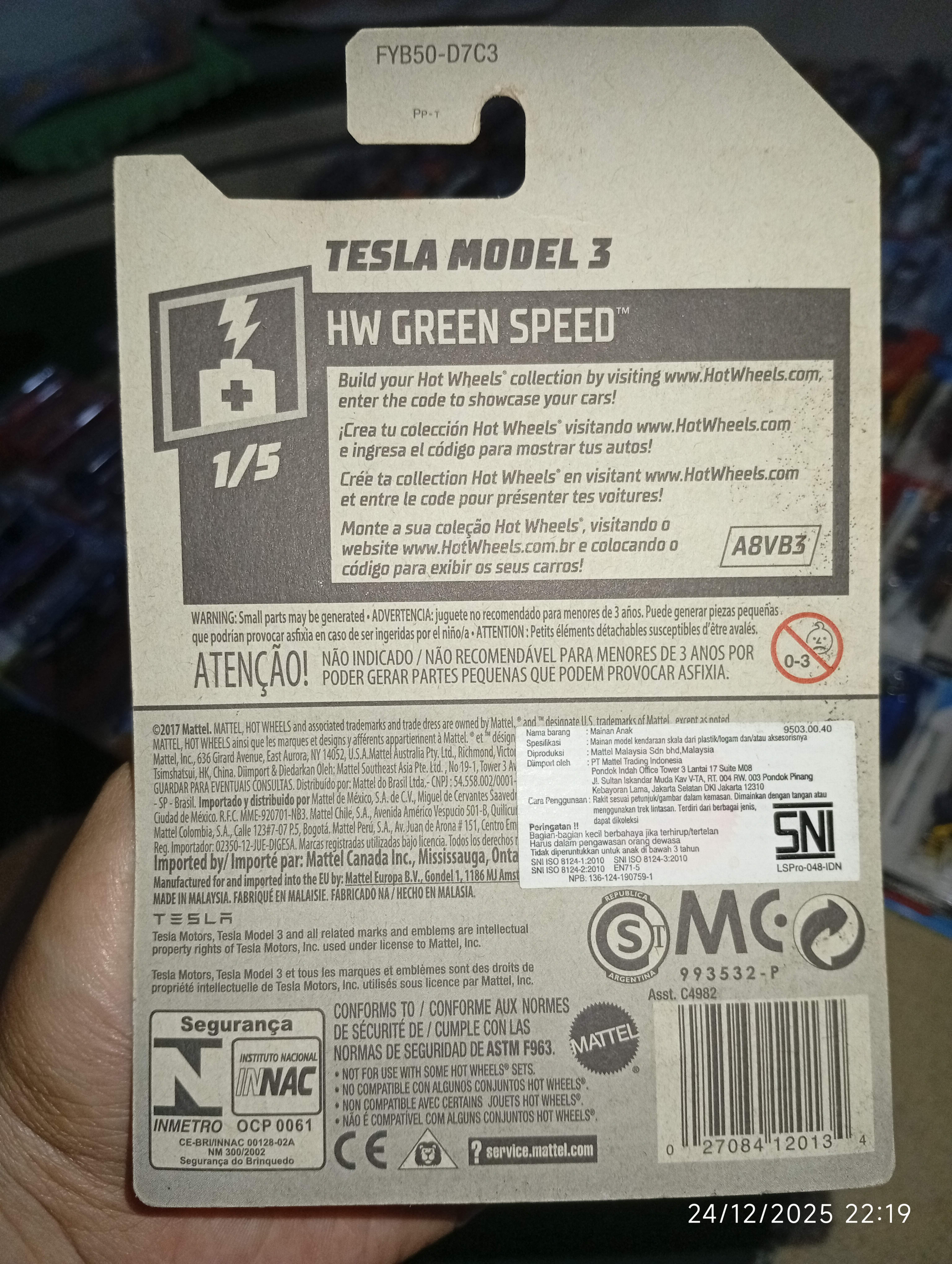 Hot Wheels Tesla Model Y