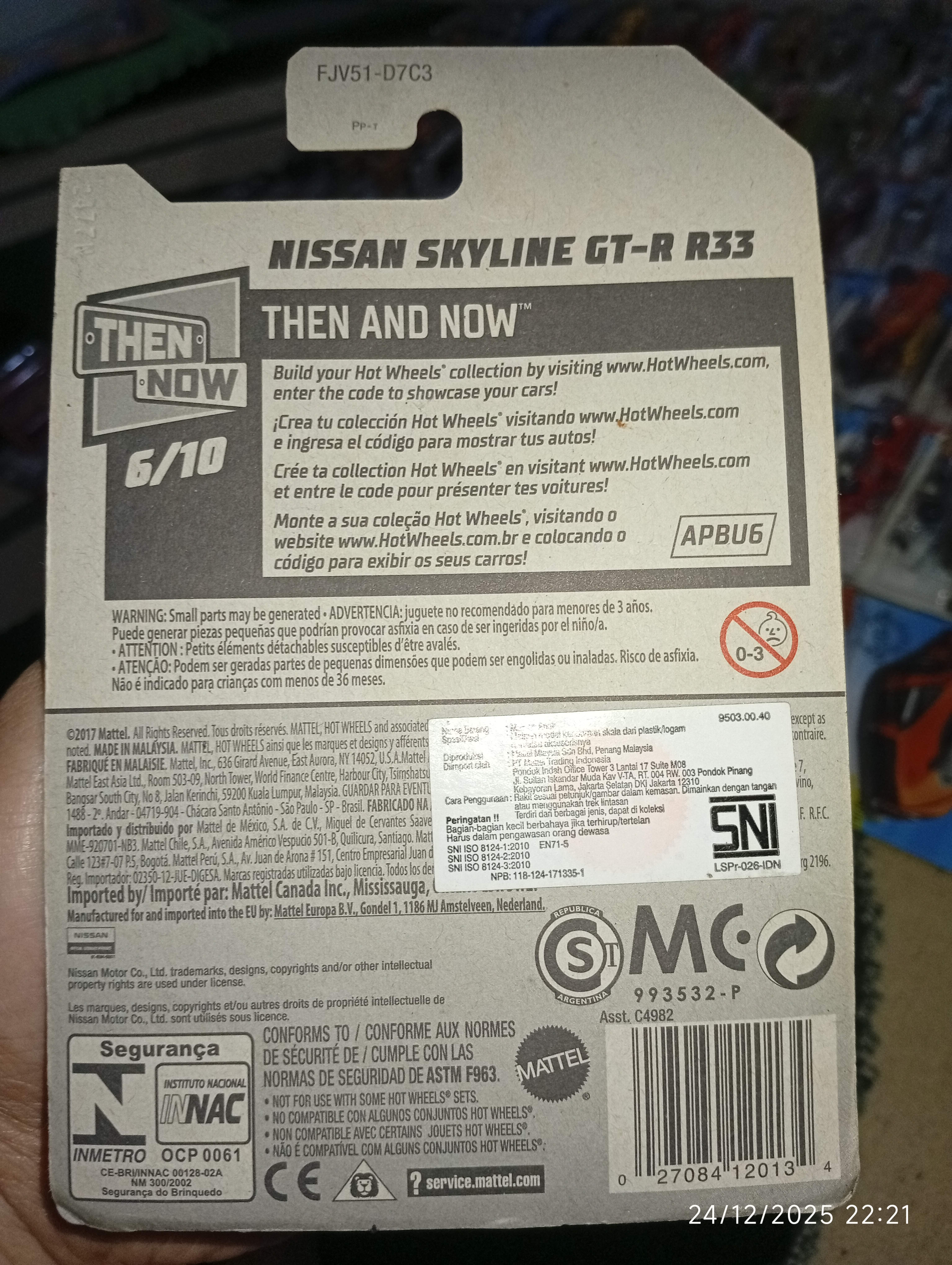 Hot Wheels Nissan Skyline GT-R (R34)