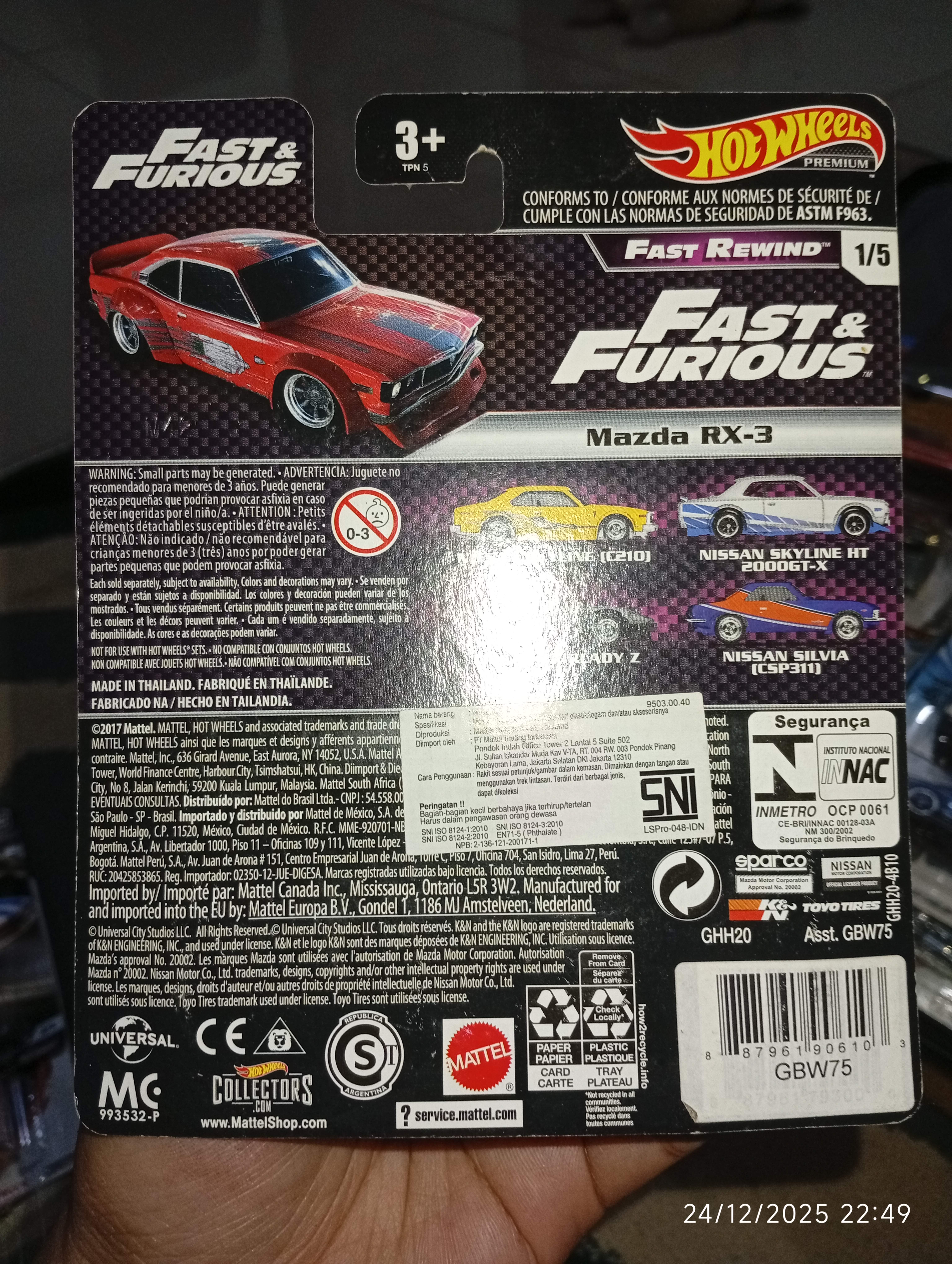 Hot Wheels Fast & Furious Ford Mustang