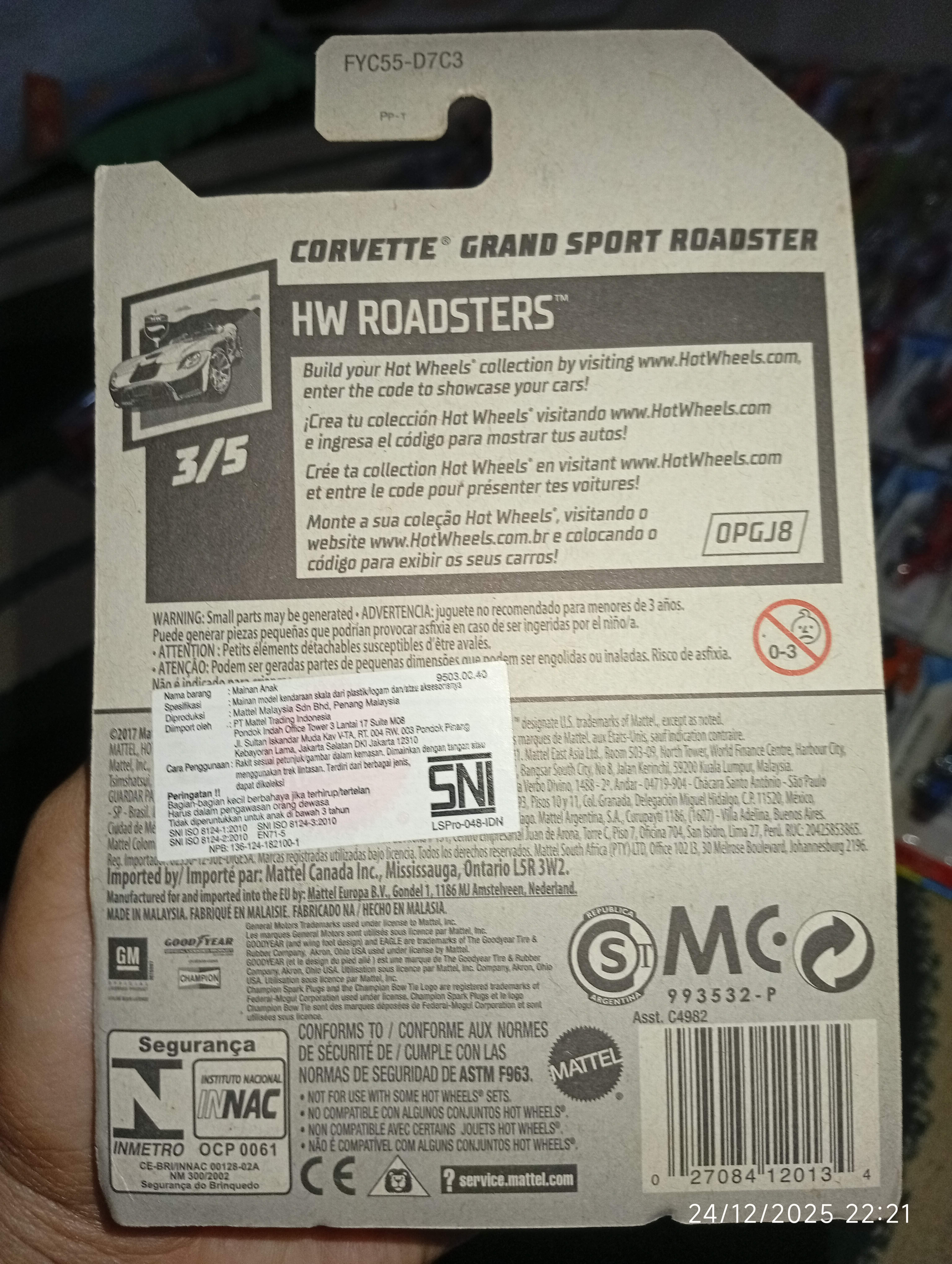 Hot Wheels Corvette Grand Sport Roadster