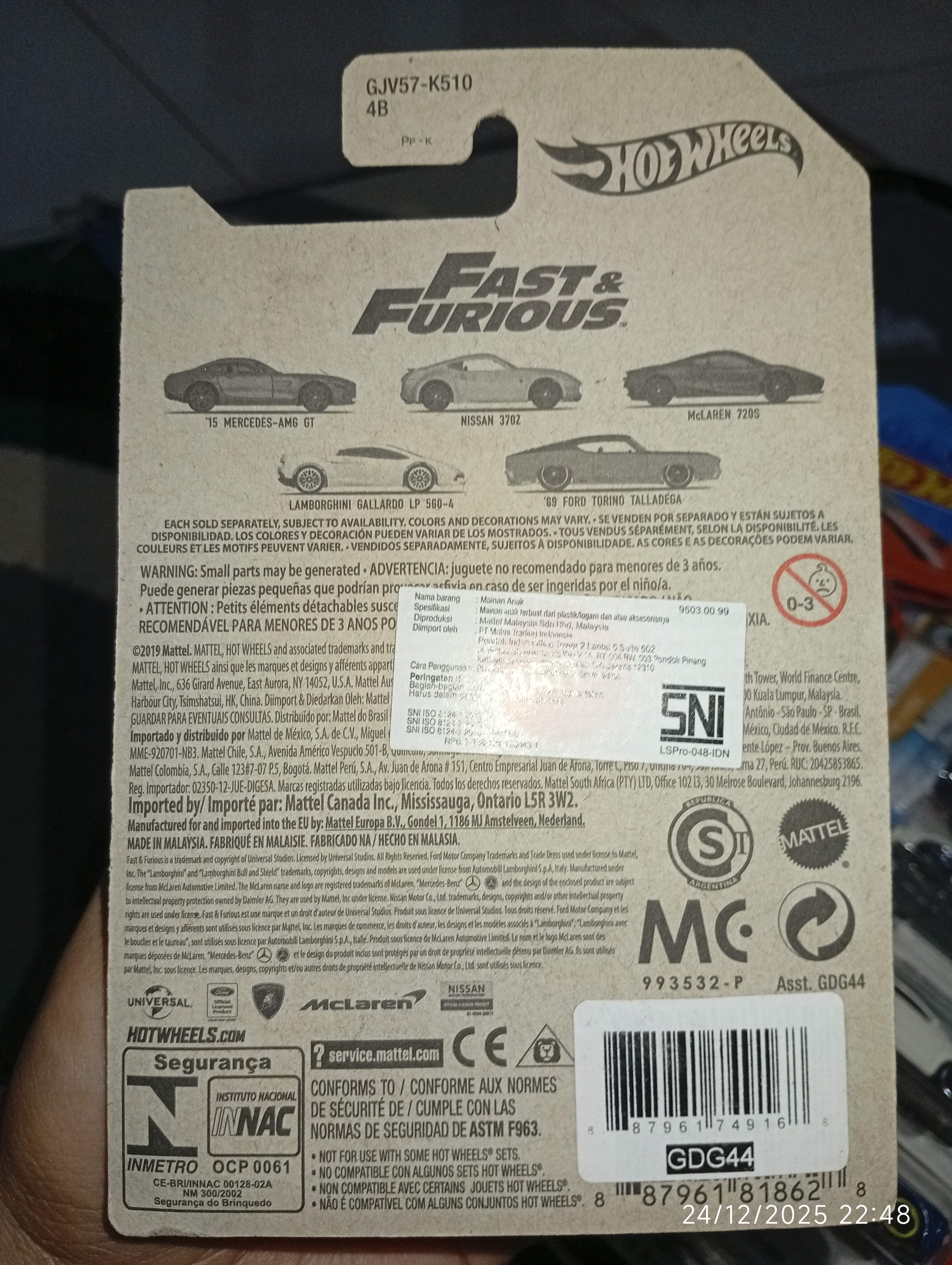 Hot Wheels Mercedes-AMG GT Fast & Furious