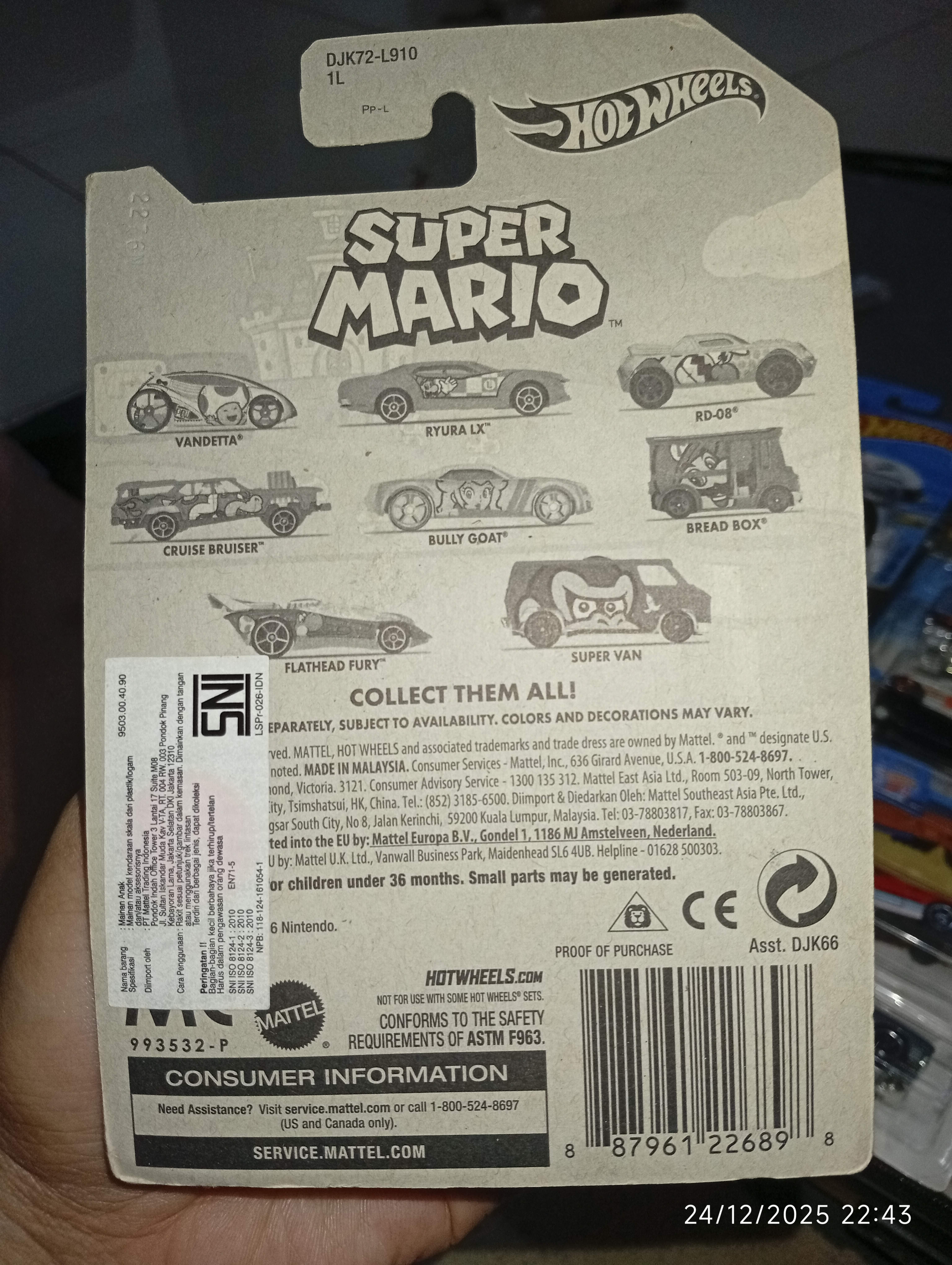 Hot Wheels Super Mario Luigi