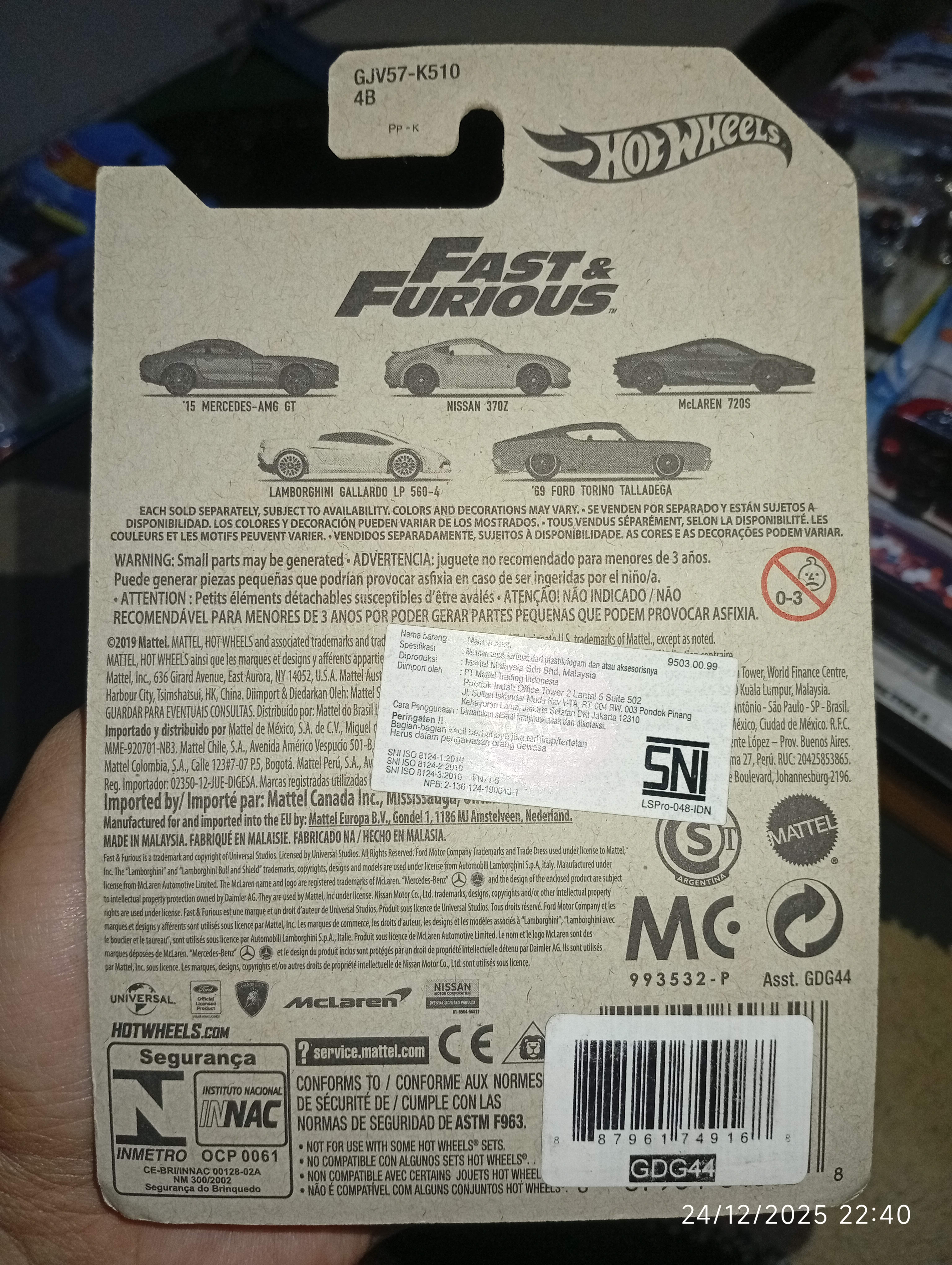 Hot Wheels Fast & Furious Mercedes-AMG GT