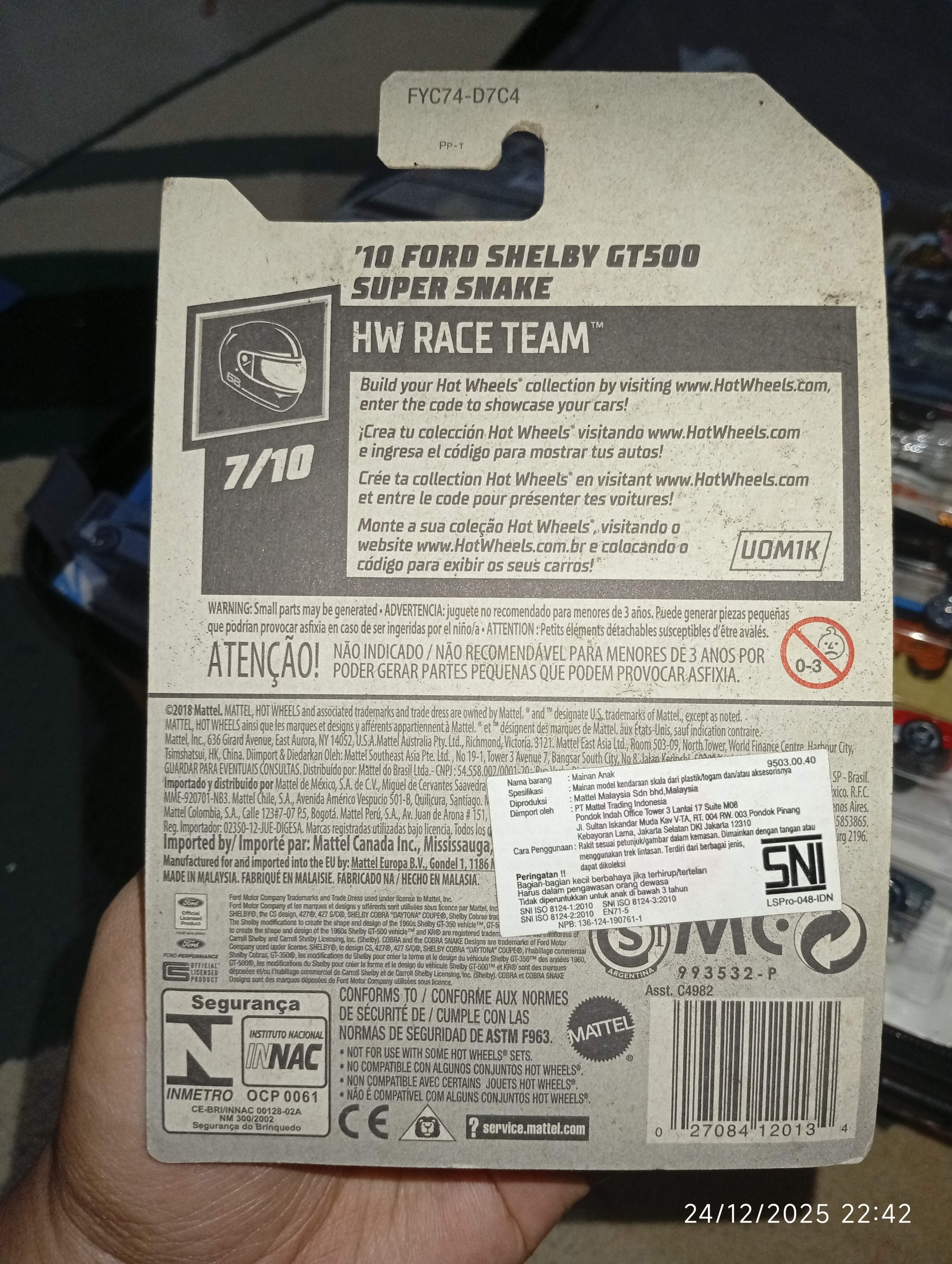 Hot Wheels Ford Mustang Shelby GT500