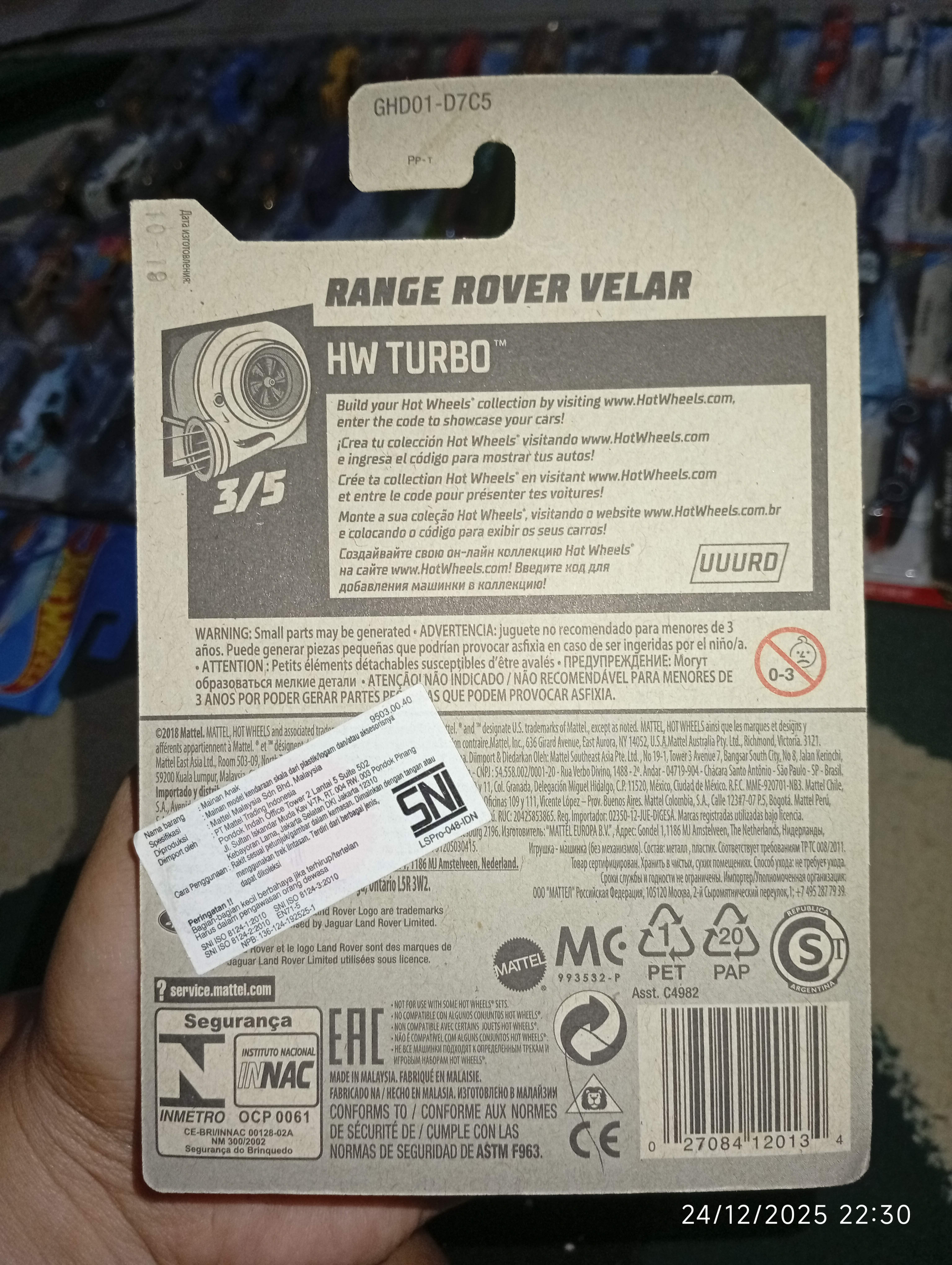 Hot Wheels Range Rover Velar