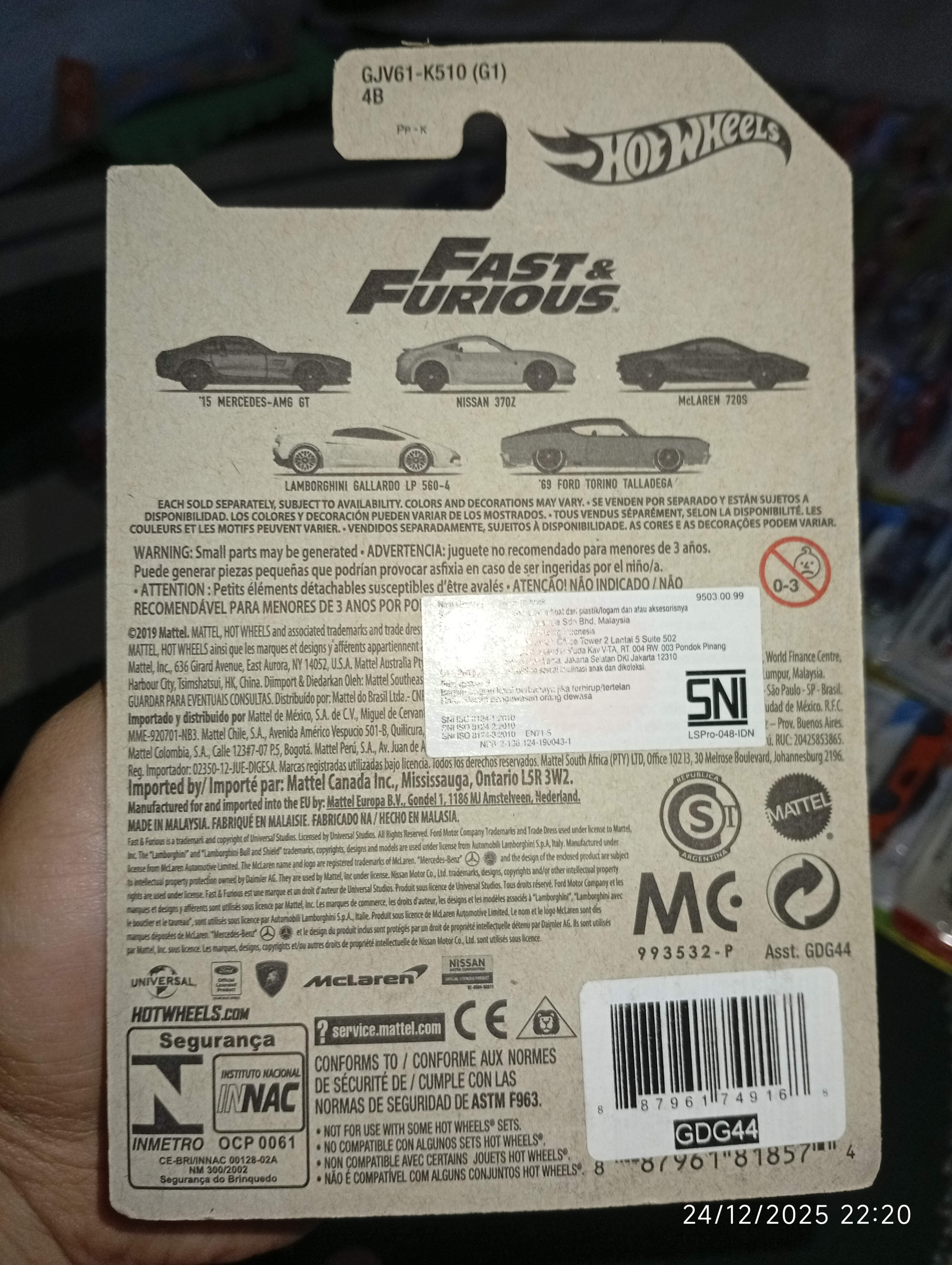 Hot Wheels Fast & Furious - Furious 7