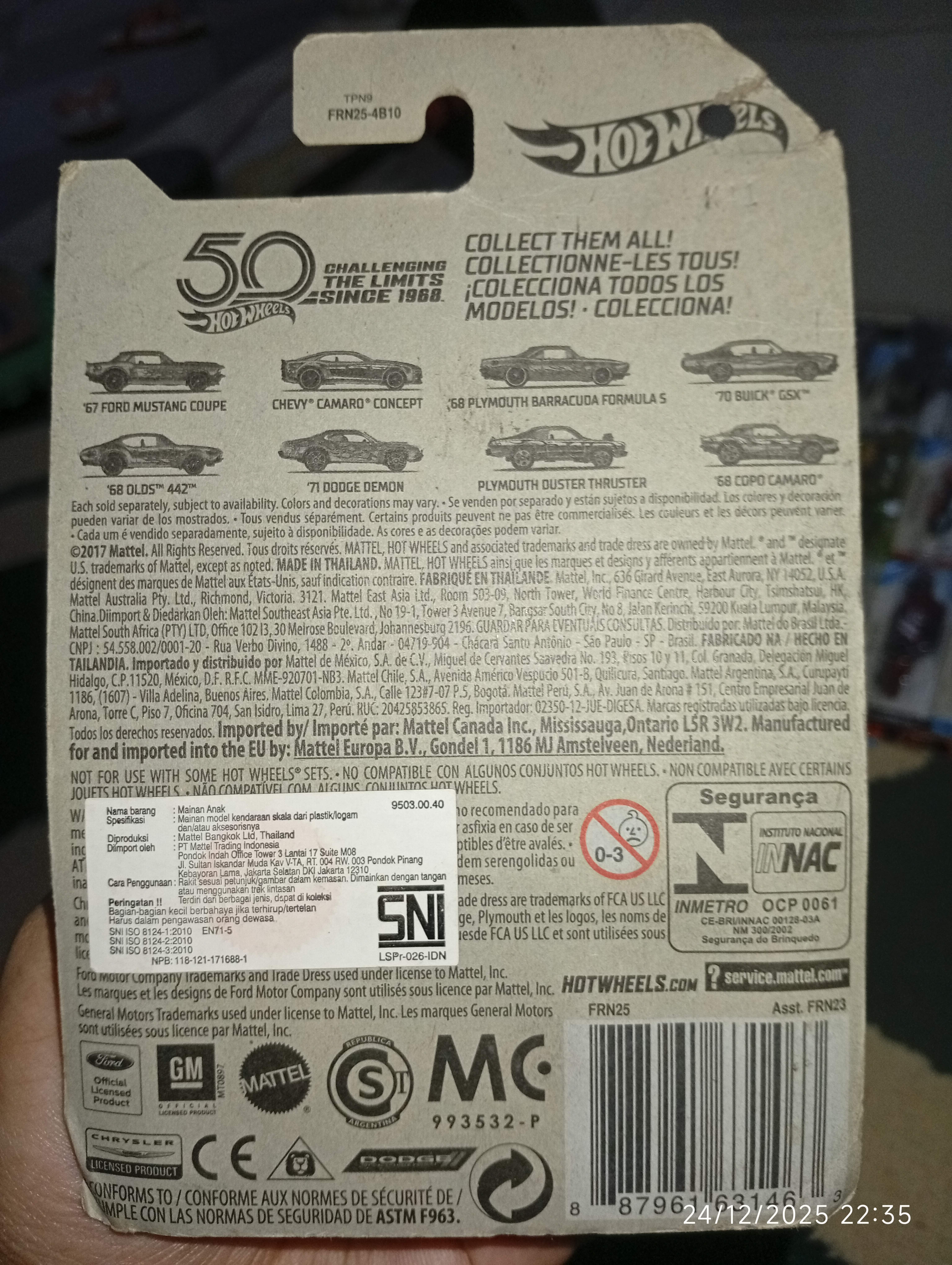 Hot Wheels Zamac 50th Anniversary