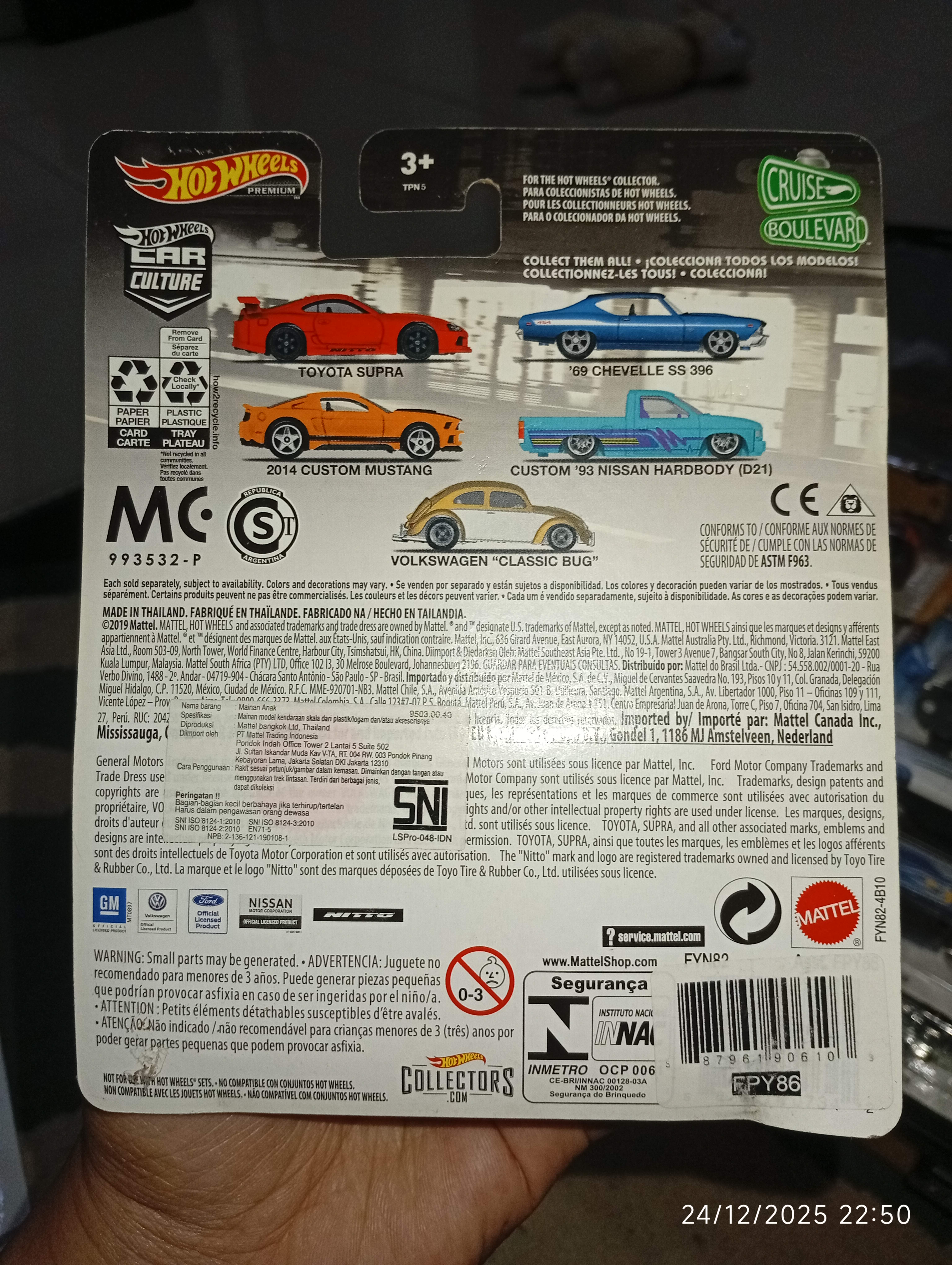 Hot Wheels Cruise Boulevard Blue Chevy