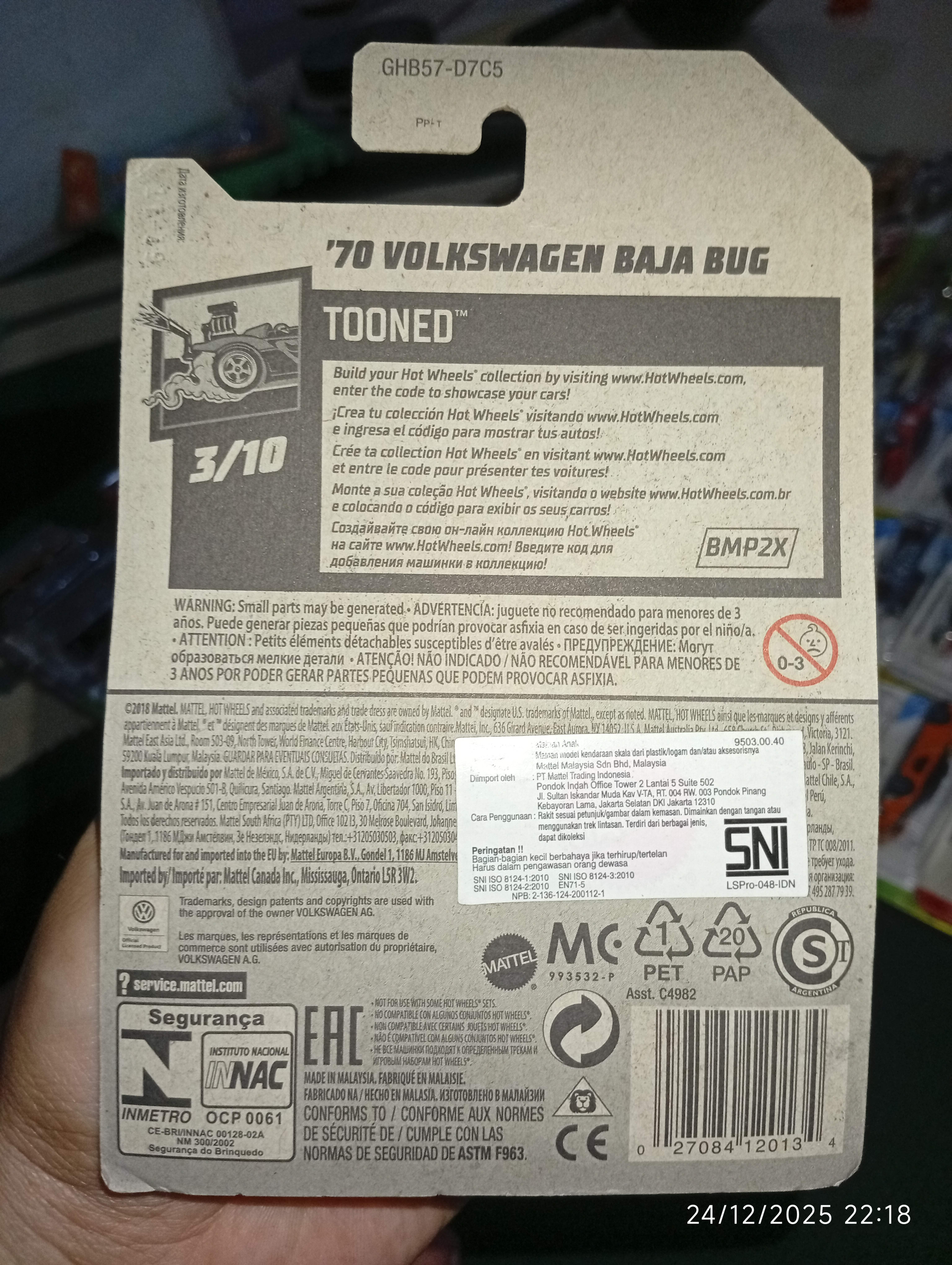 Hot Wheels 70 Volks Wagen Baja Bug