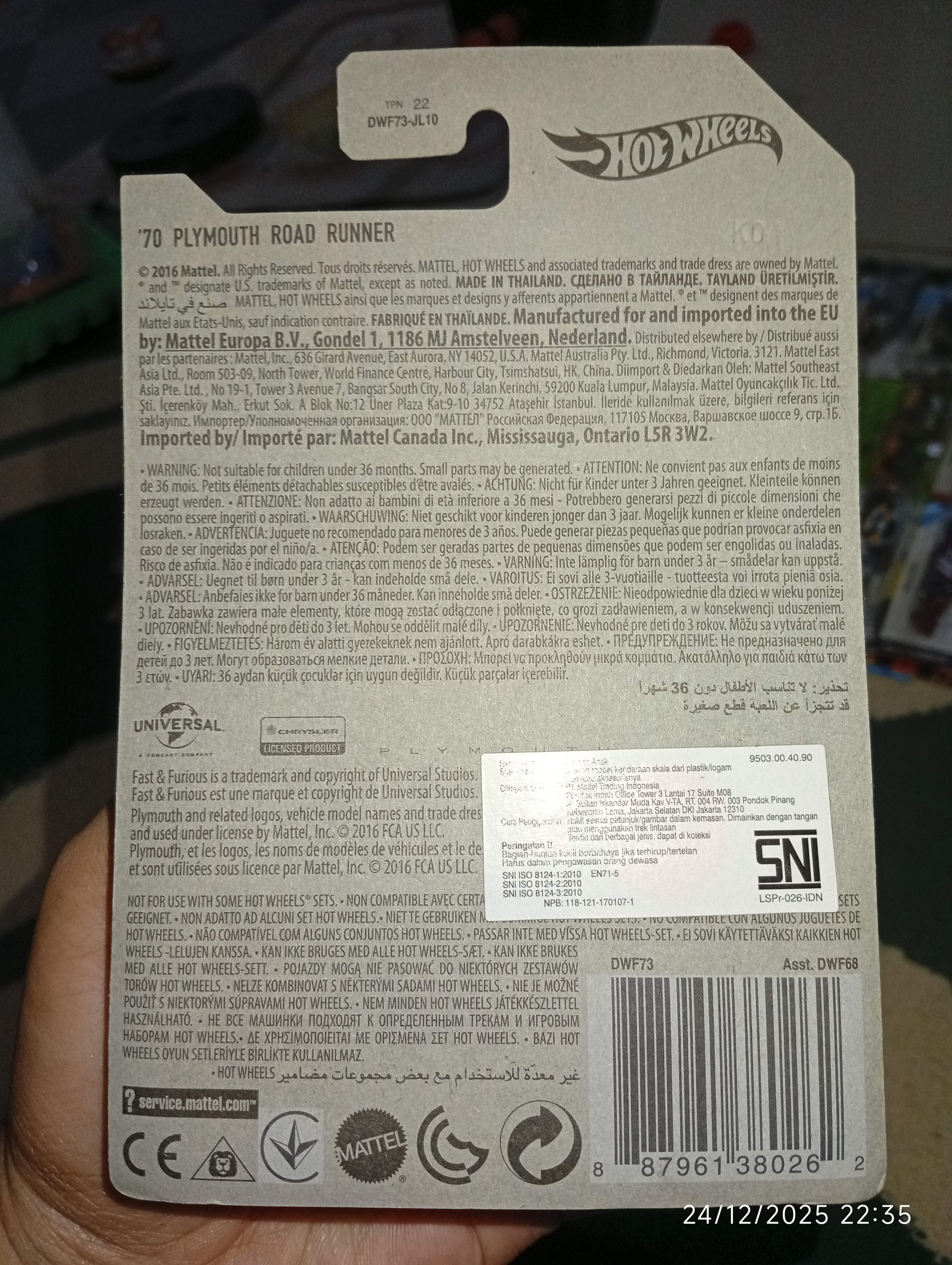 Hot Wheels Fast & Furious Diecast