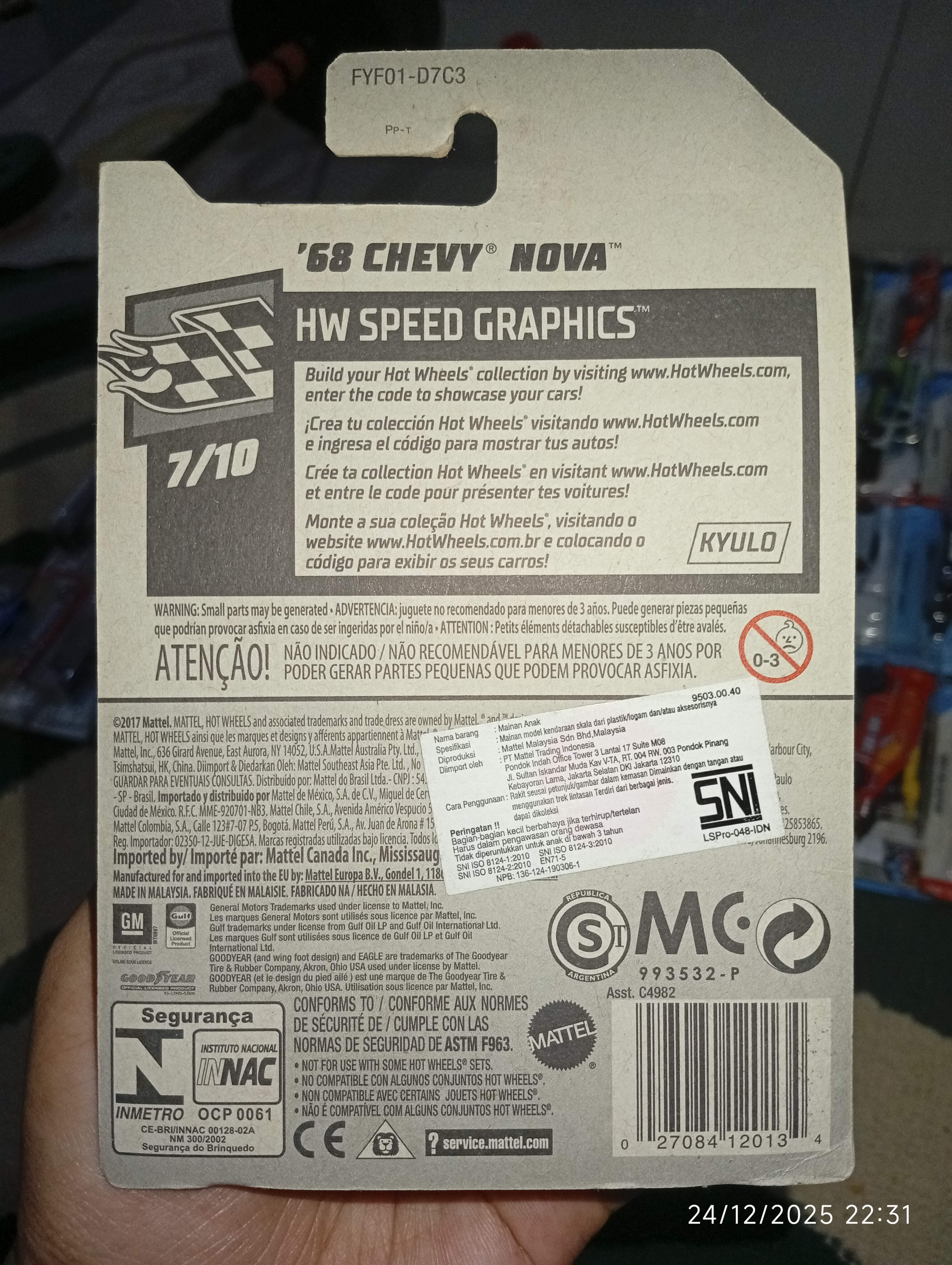 Hot Wheels Gulf '69 Chevy Nova