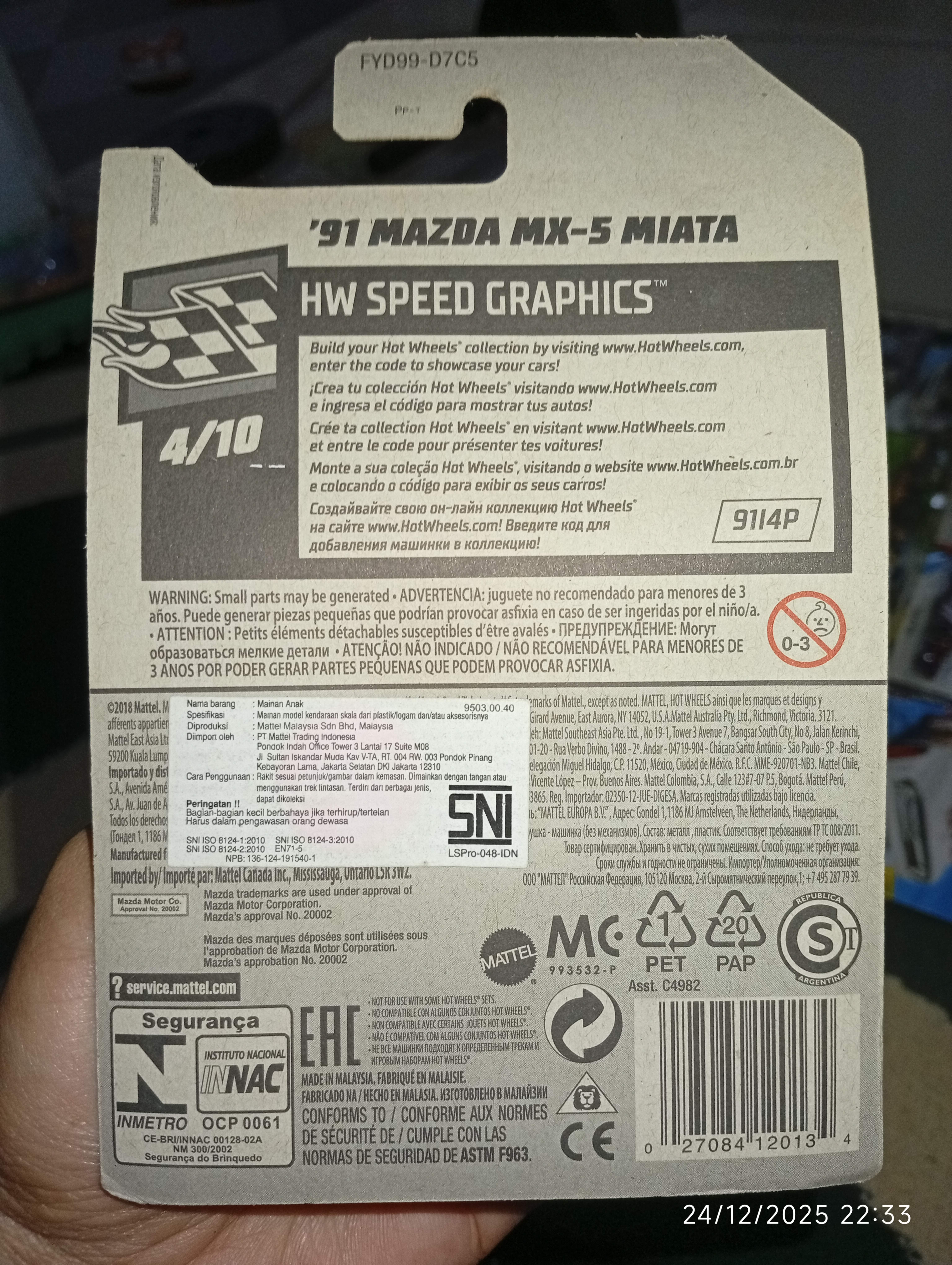 Hot Wheels Mazda MX-5 Miata