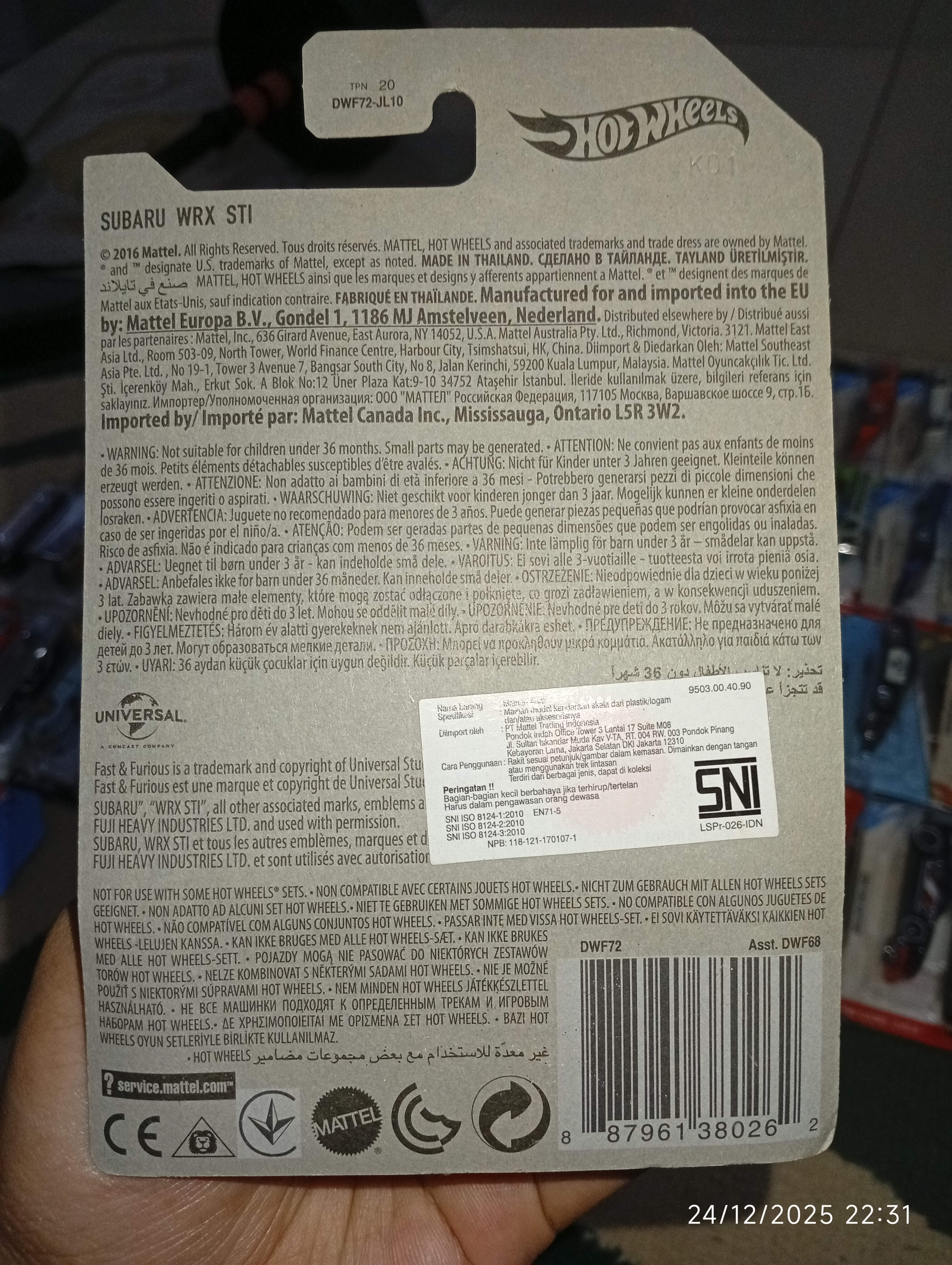 Hot Wheels Fast & Furious 7