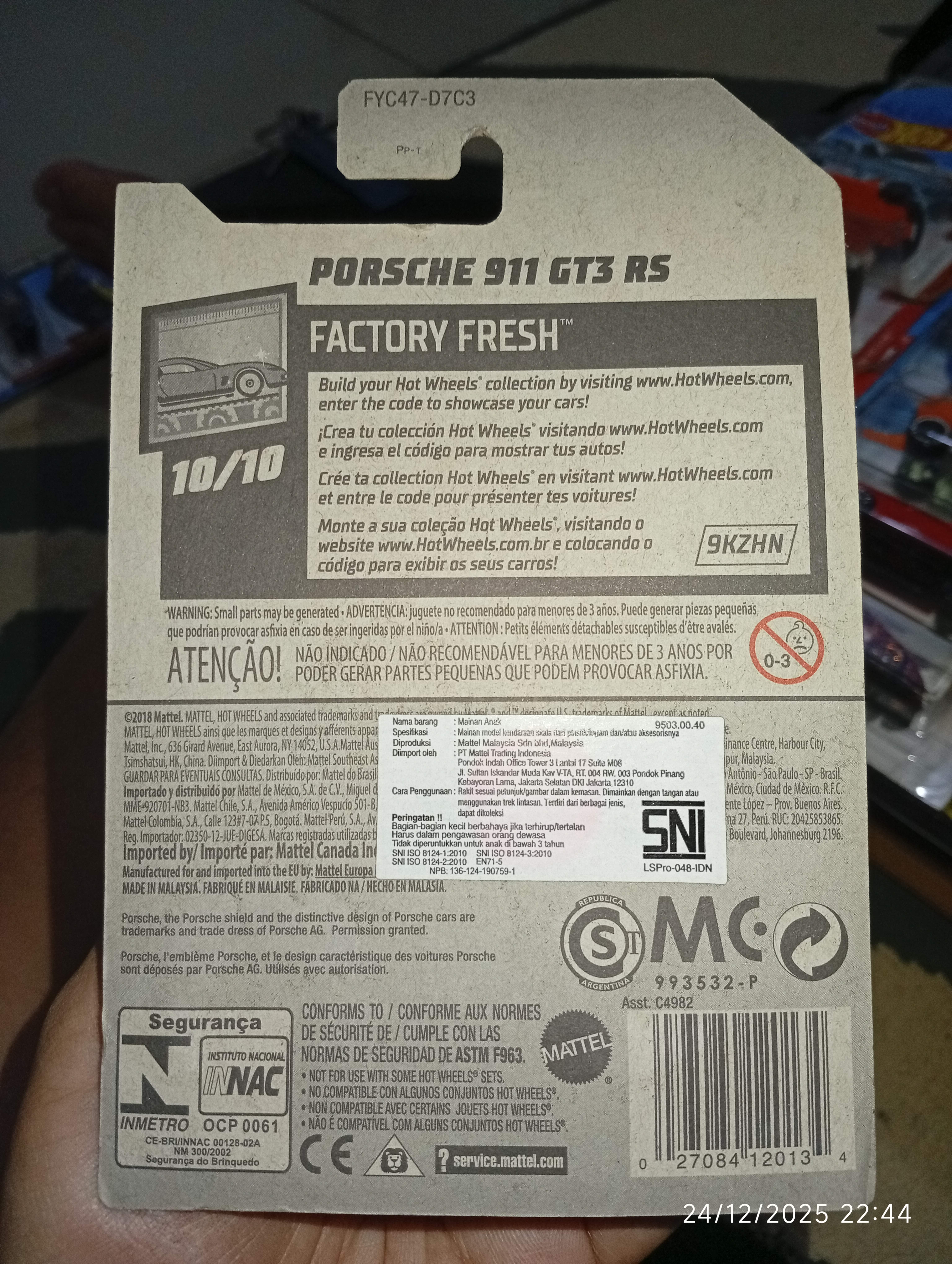 Hot Wheels Porsche 911 GT3 RS