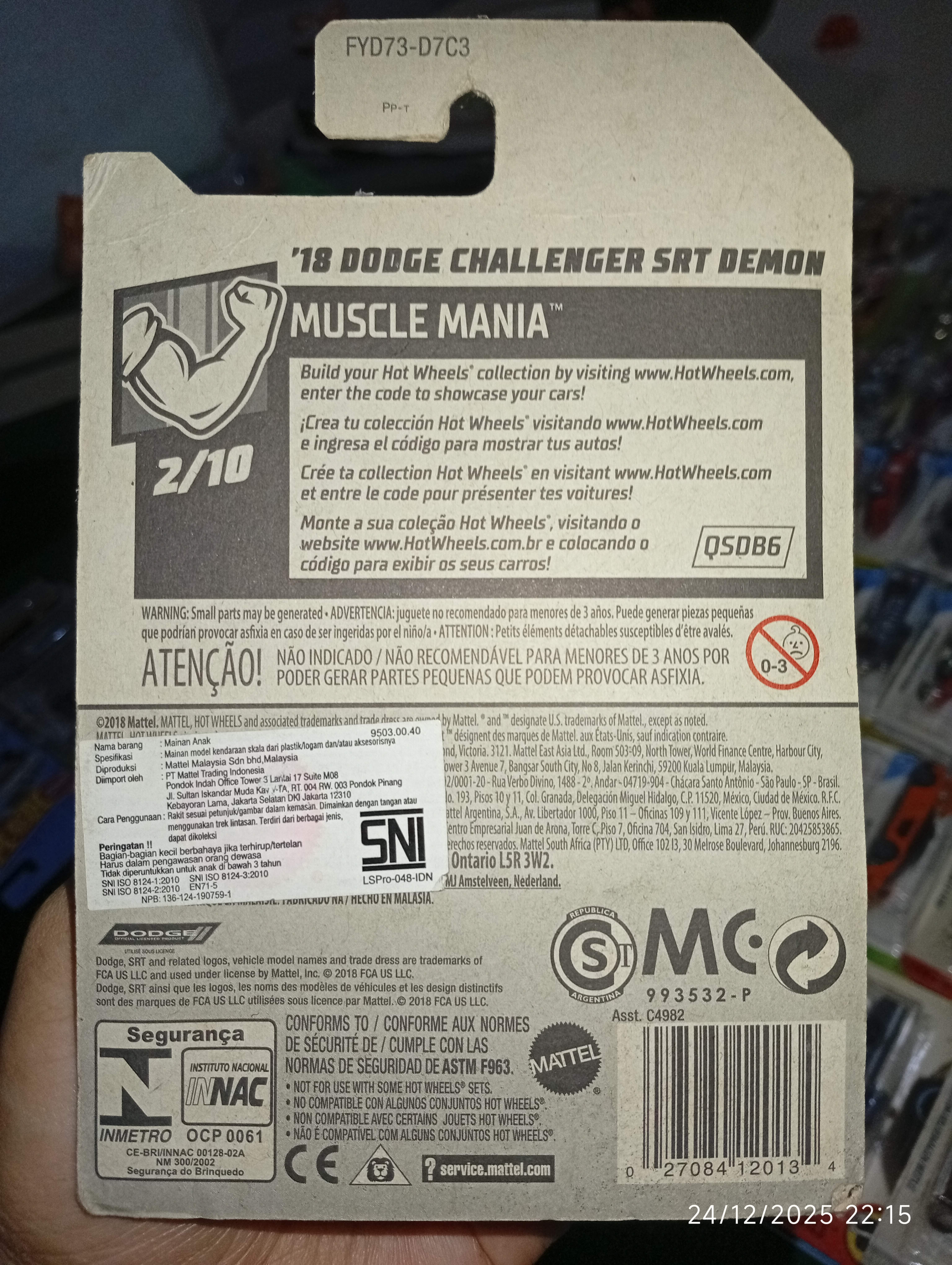 Hot Wheels Dodge Challenger SRT Demon