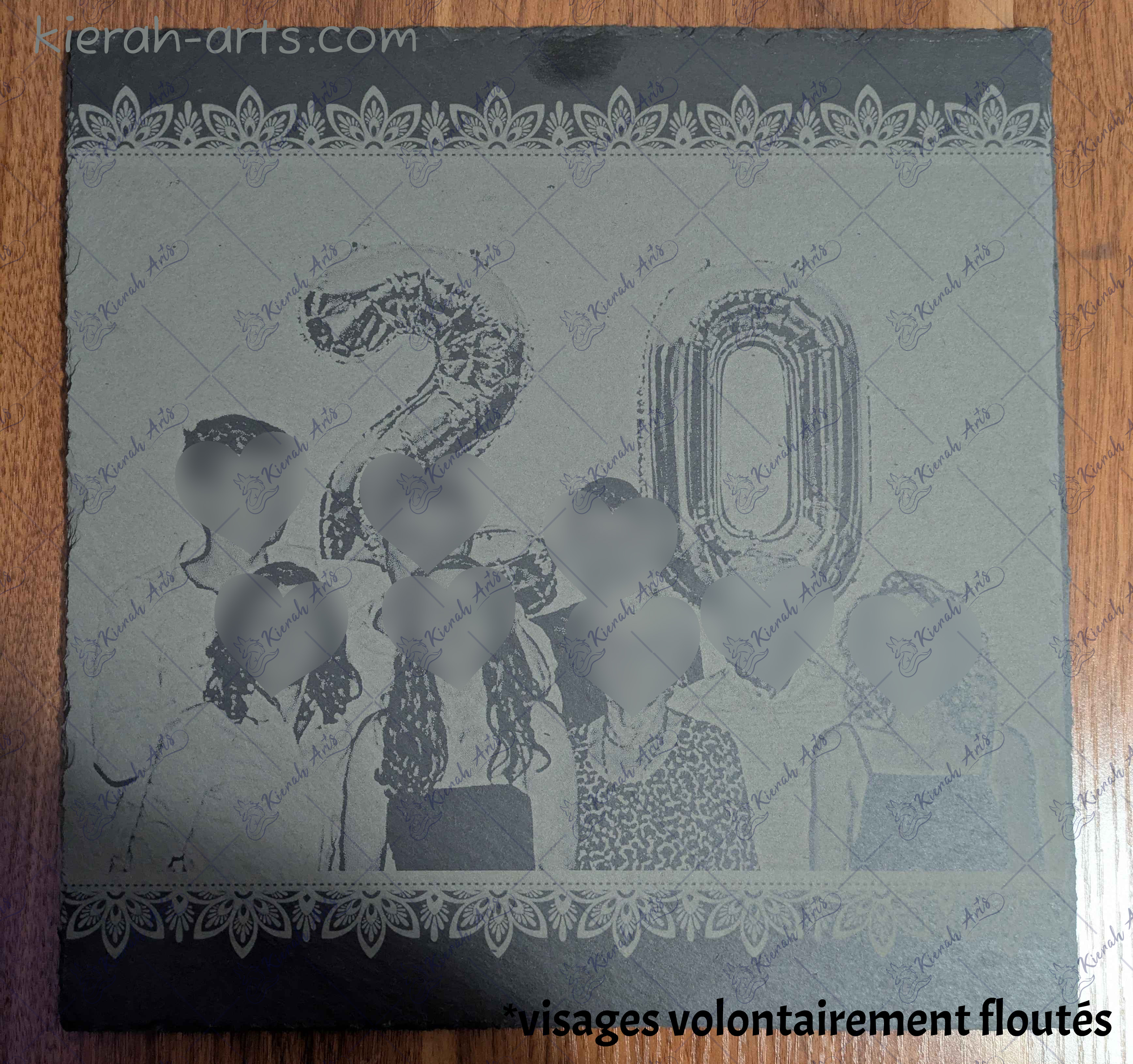 Photo personnalisée sur ardoise