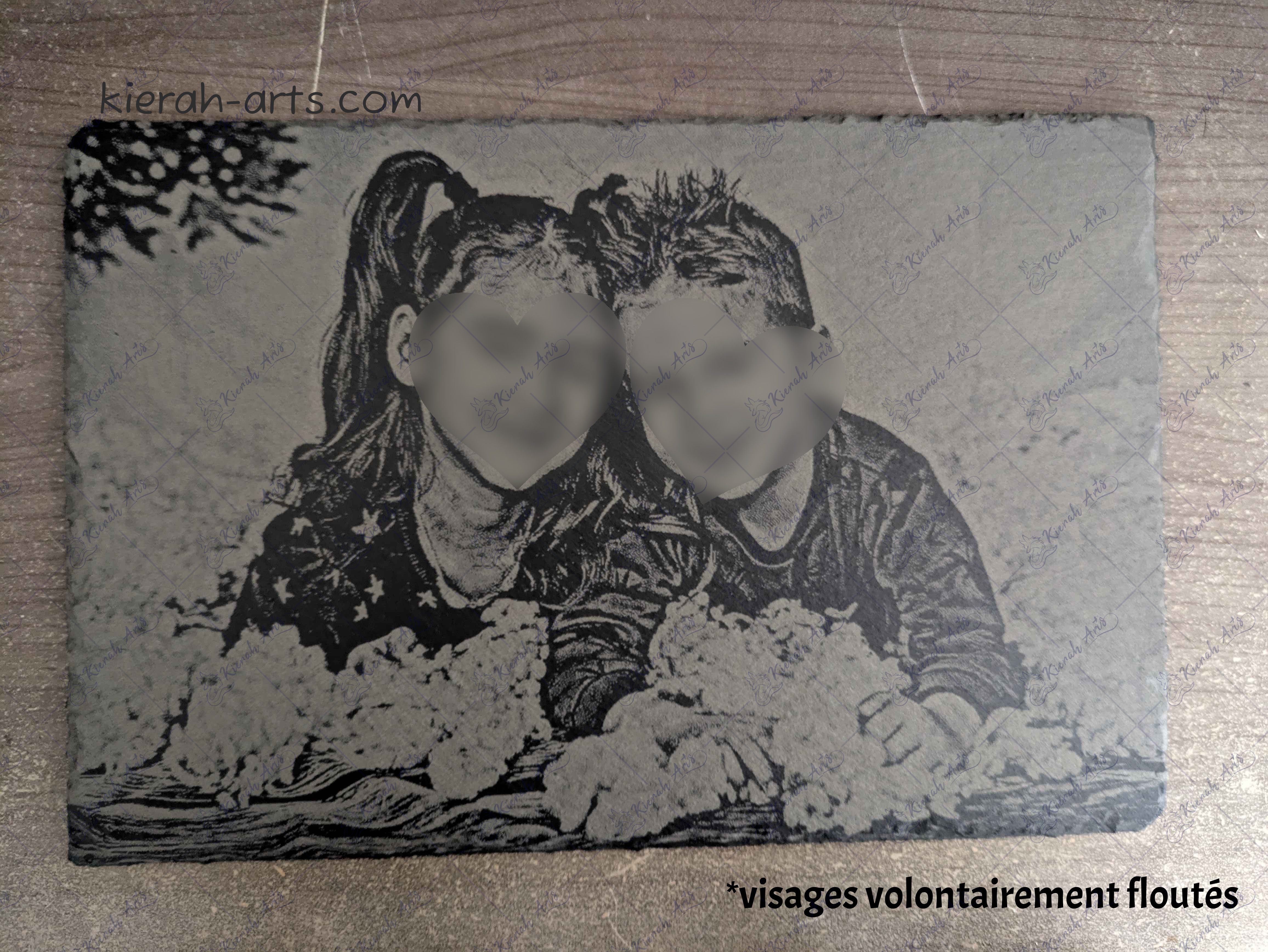 Photo personnalisée sur ardoise