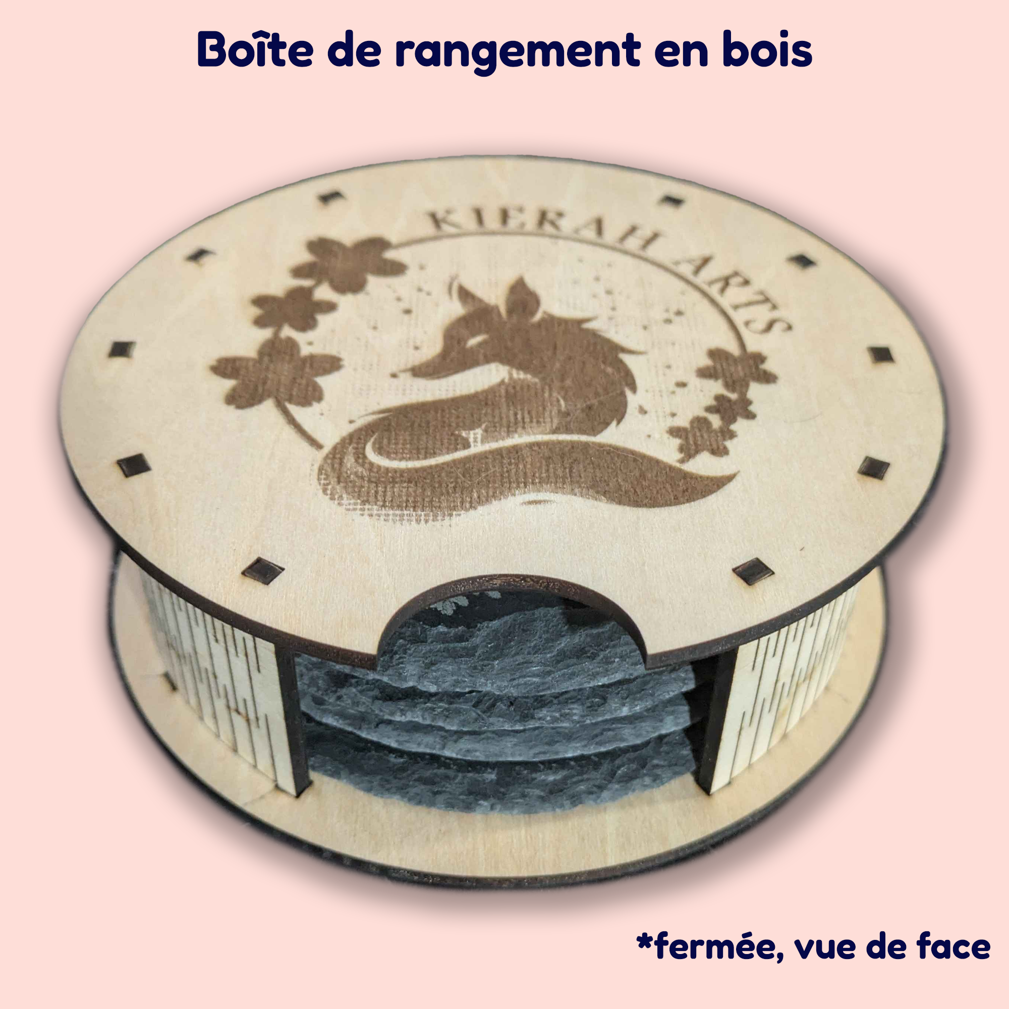 Sous-verre ardoise, 4pcs