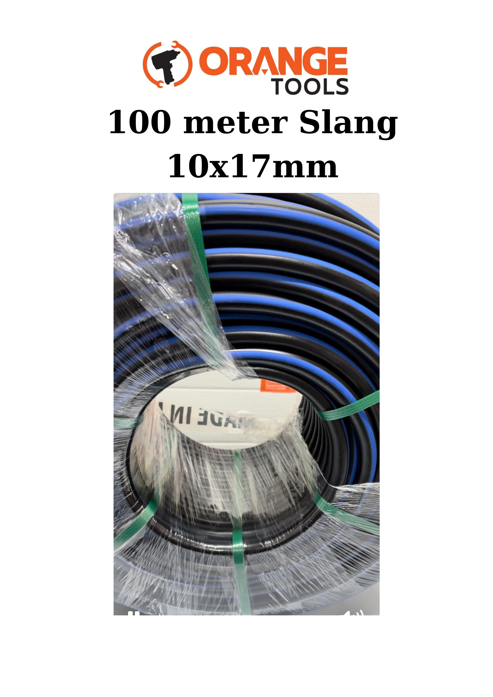 Rubber luchtslang 10x17mm, 100 Meter