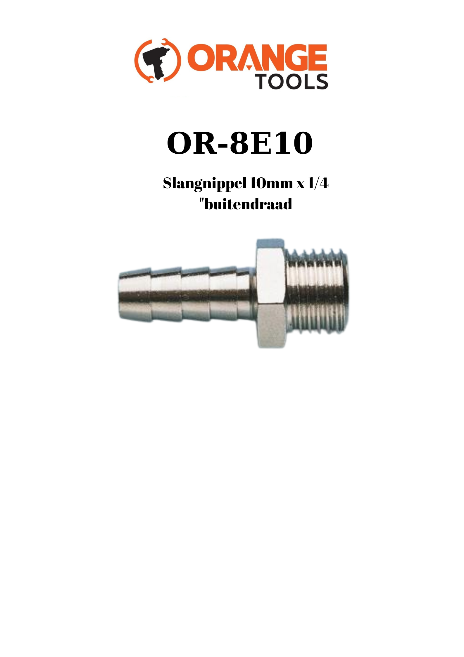 Slangnippel 10mm x ¼" Buitendraad