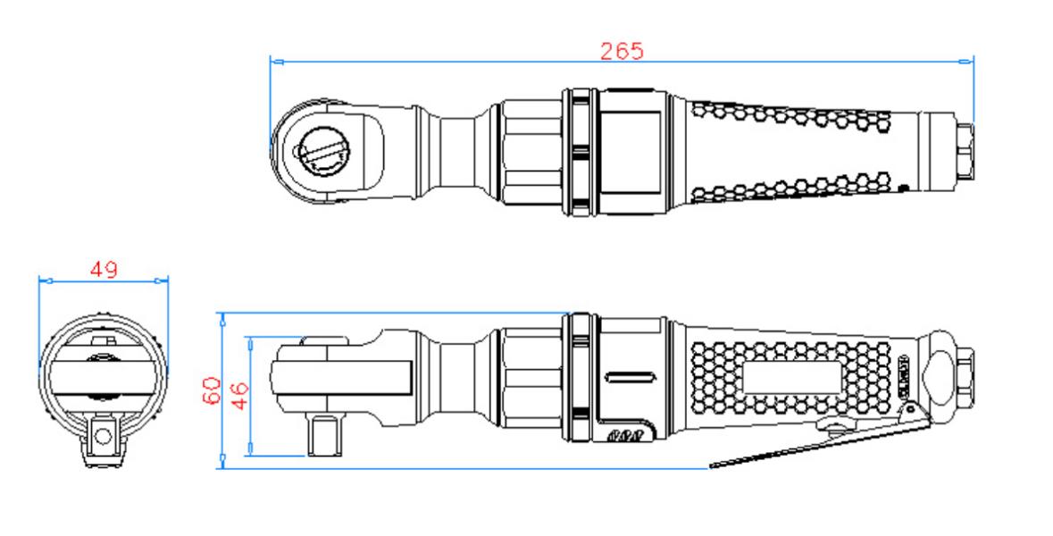 1/2” Krachtige Luchtratel