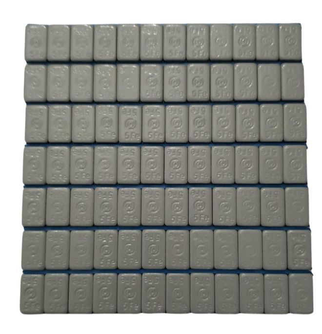 Kleefgewichten Grijs Coating 5 Gram 100 Stuks