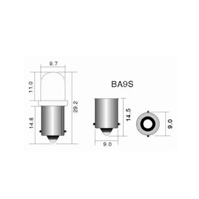 T4W 12V 4W BA9S | 10 stuks
