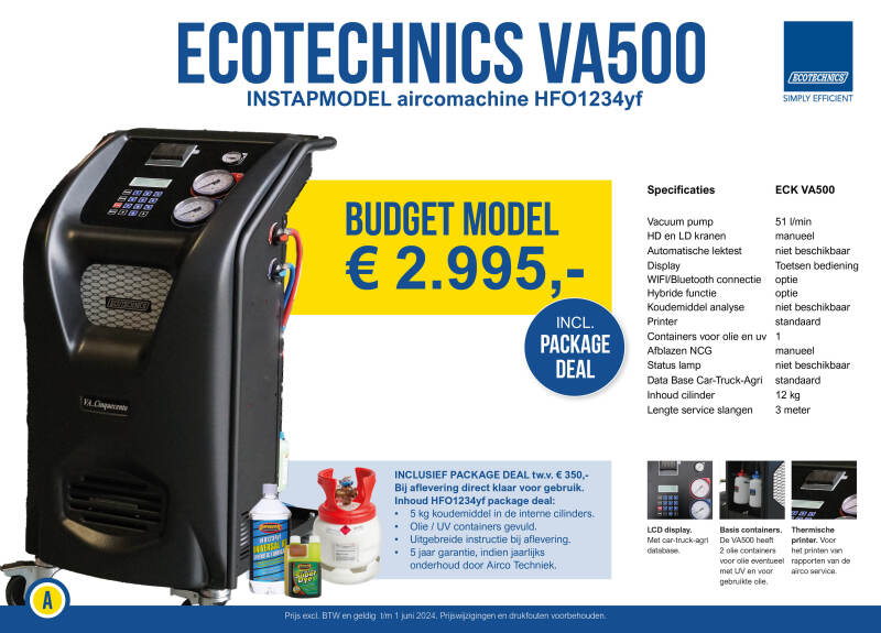 Ecotechnics VA500 - HFO1234yf