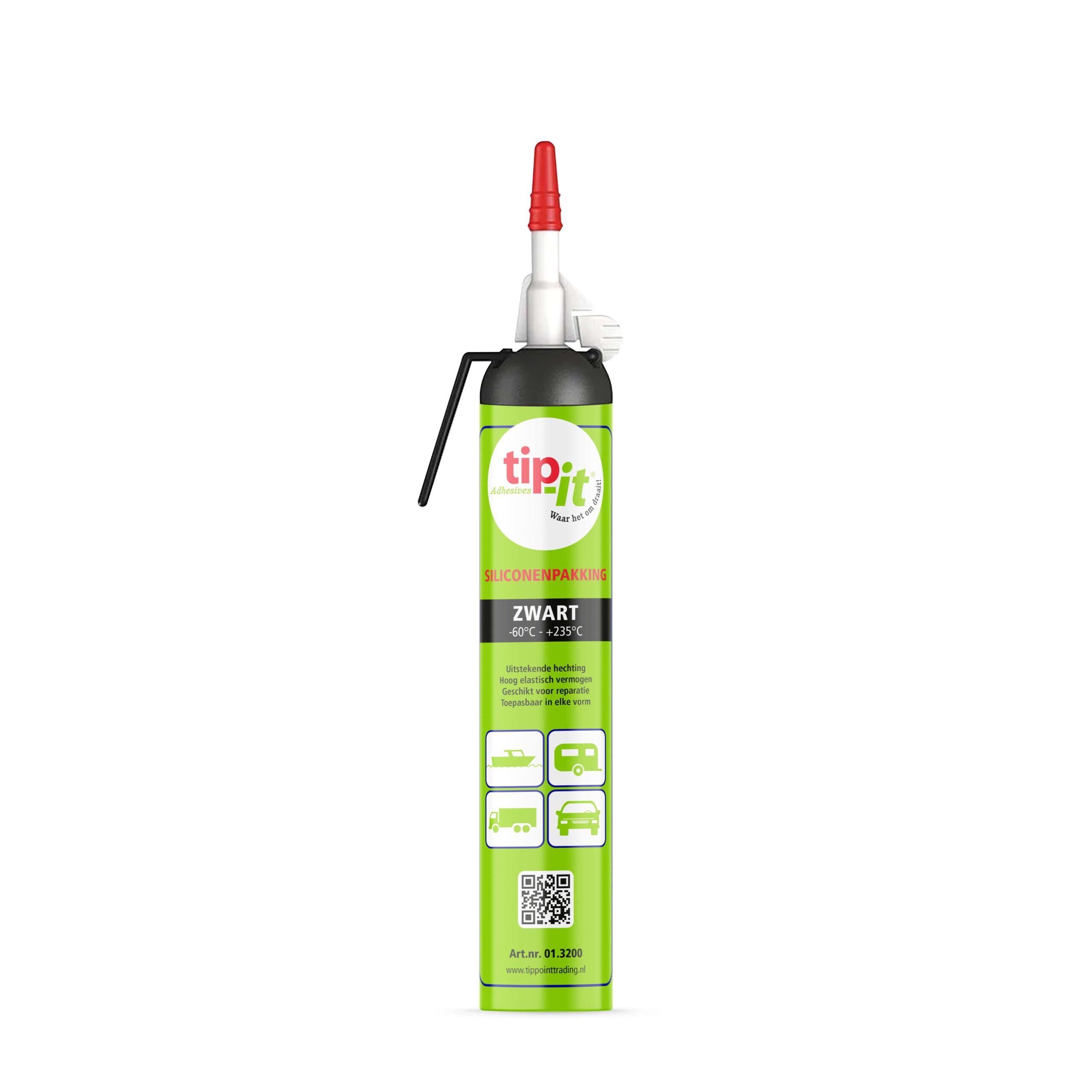 Tip-It Vloeibare Siliconenpakking Zwart 200ml