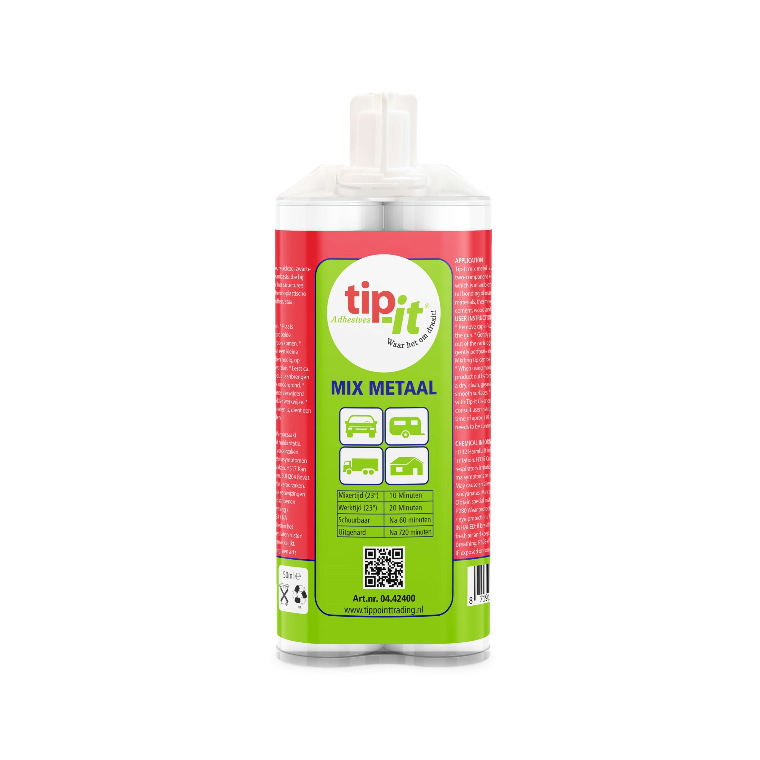 Tip-It Mix Metaal Verlijming 50ml | Zwart