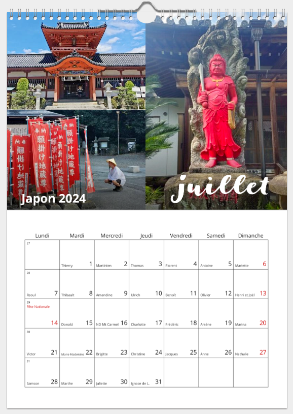 Calendrier 2025 "grand format" des aventures de Tof Aventurier