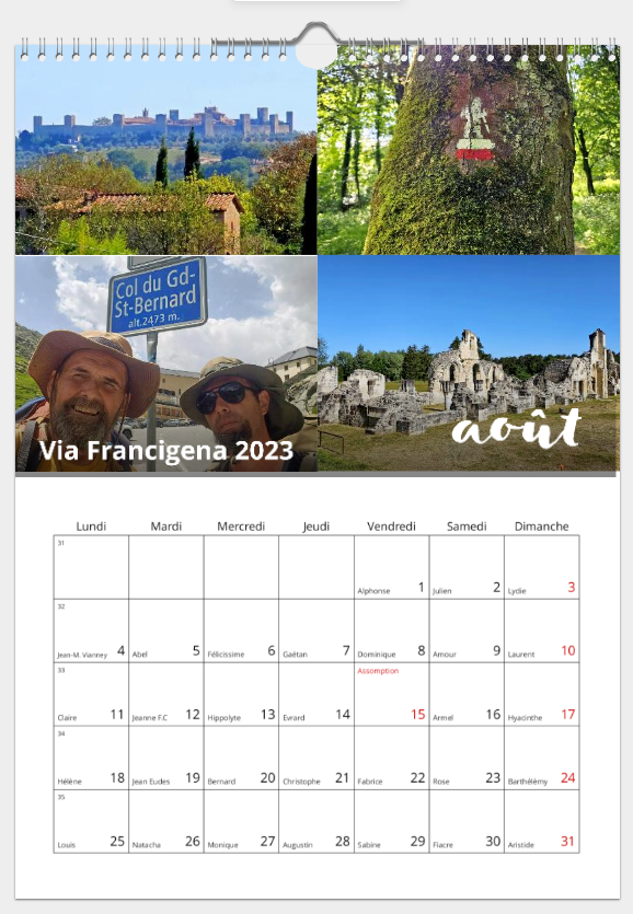Calendrier 2025 "grand format" des aventures de Tof Aventurier