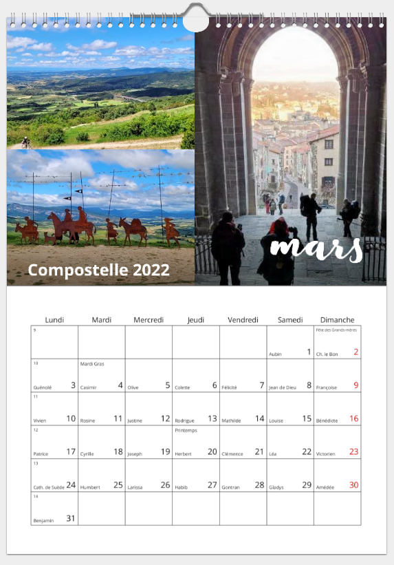 Calendrier 2025 "grand format" des aventures de Tof Aventurier