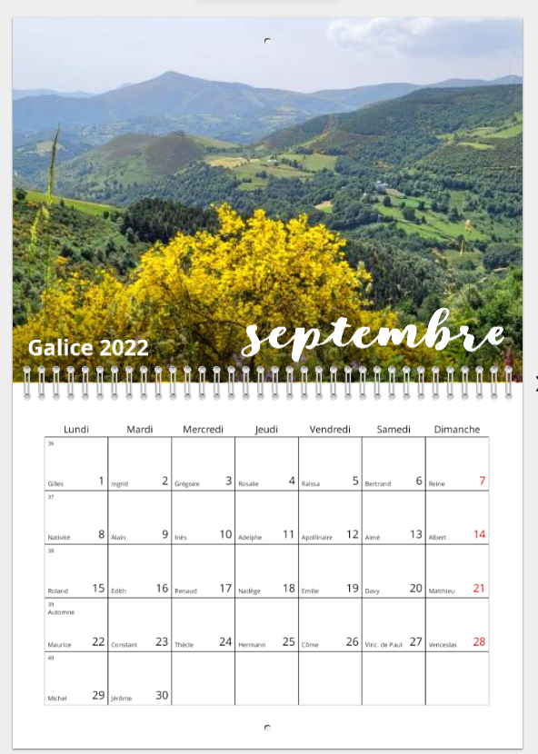 Calendrier 2025 "petit format" des aventures de Tof Aventurier