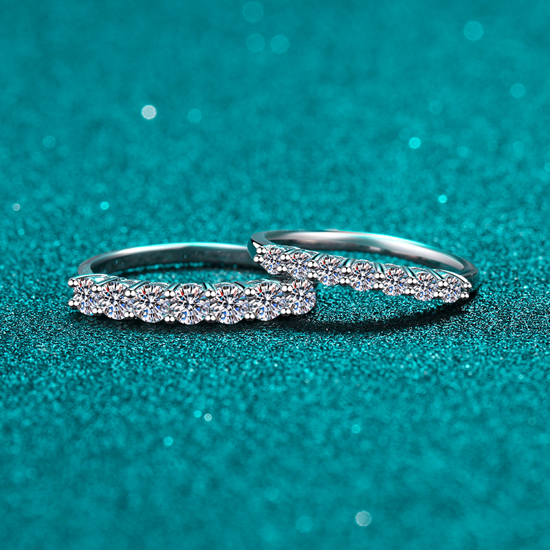 Elegant Moissanite Open Ring