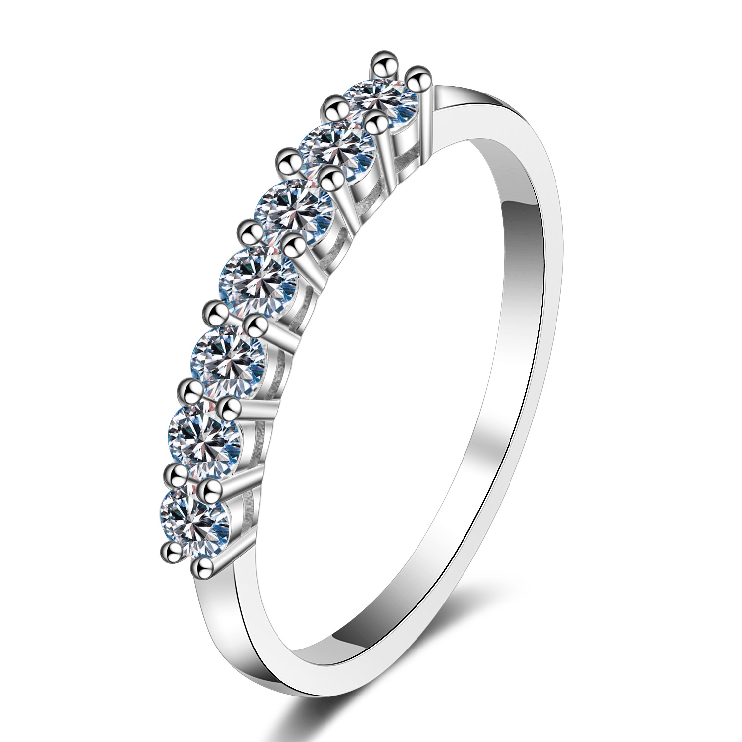 Elegant Moissanite Open Ring