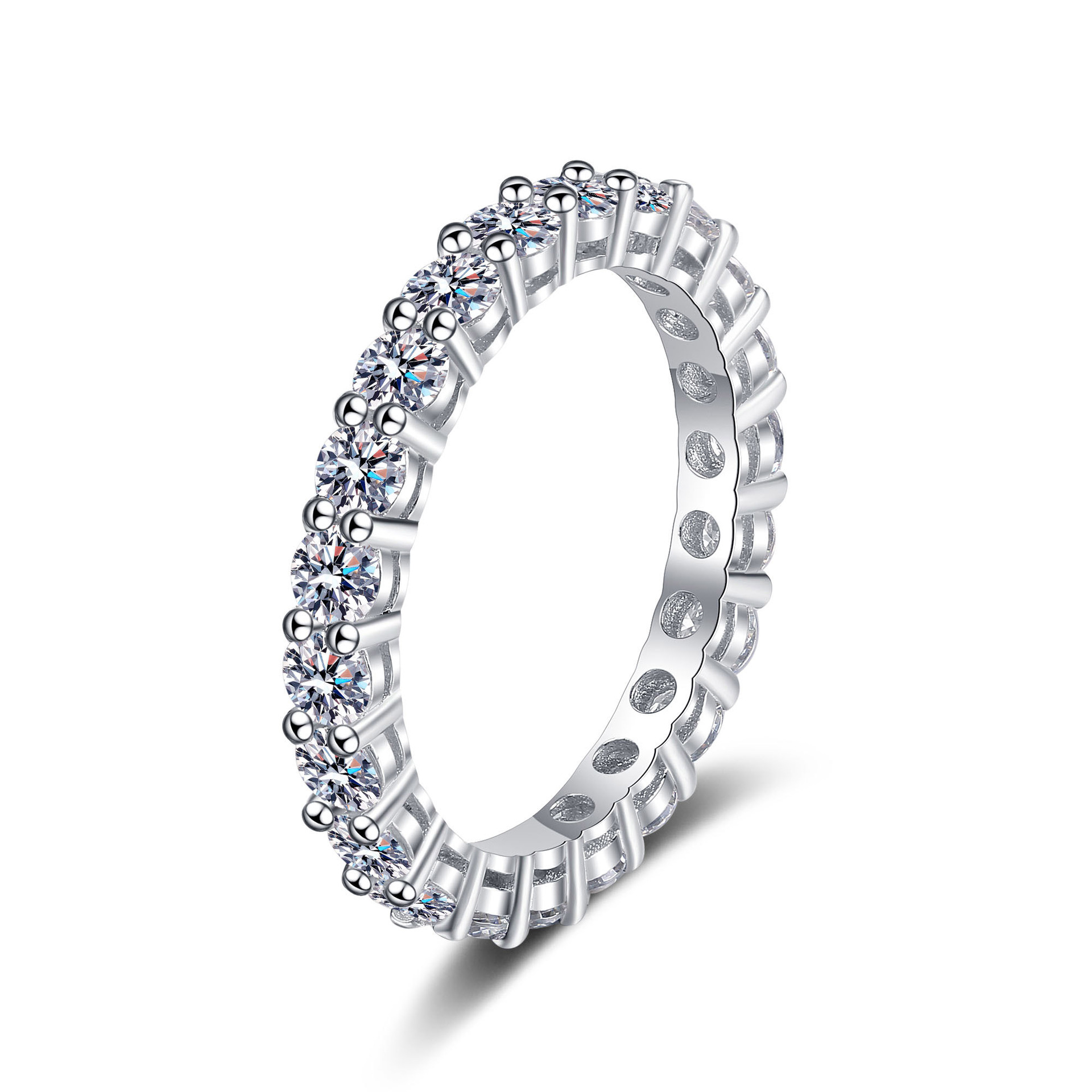 Elegant 925 Silver Moissanite Ring