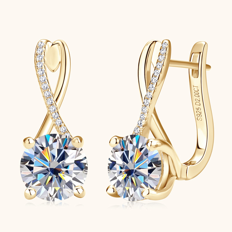 Elegant Moissanite Infinity Earrings