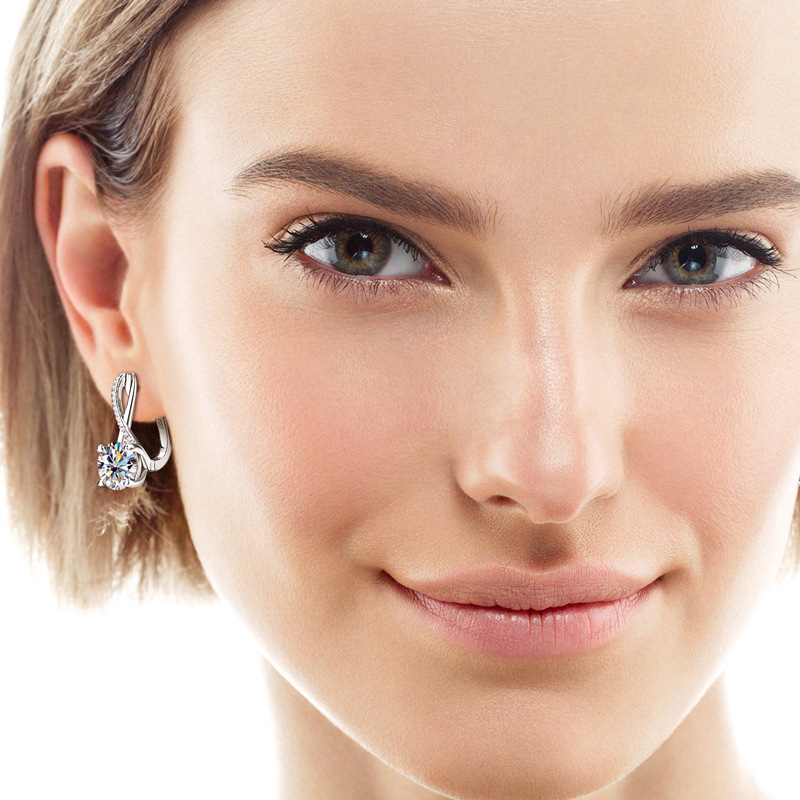 Elegant Moissanite Infinity Earrings