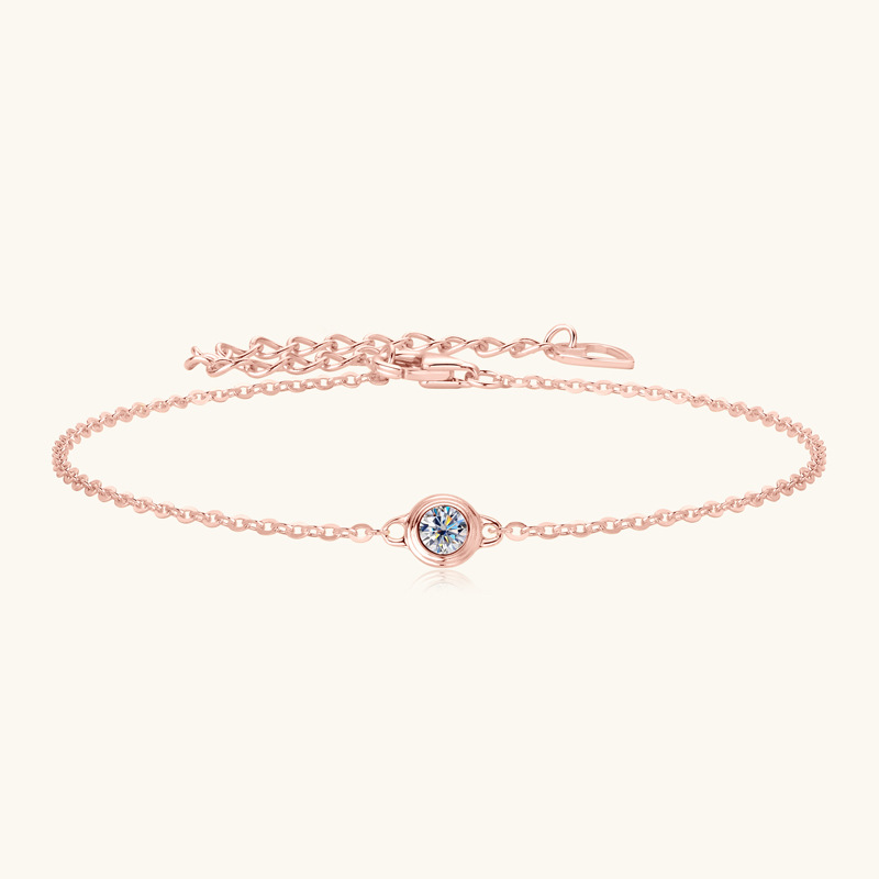 Elegant Moissanite Adjustable Bracelet 