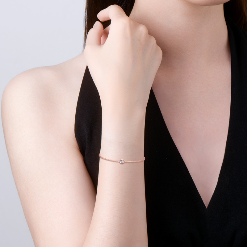 Elegant Moissanite Adjustable Bracelet 
