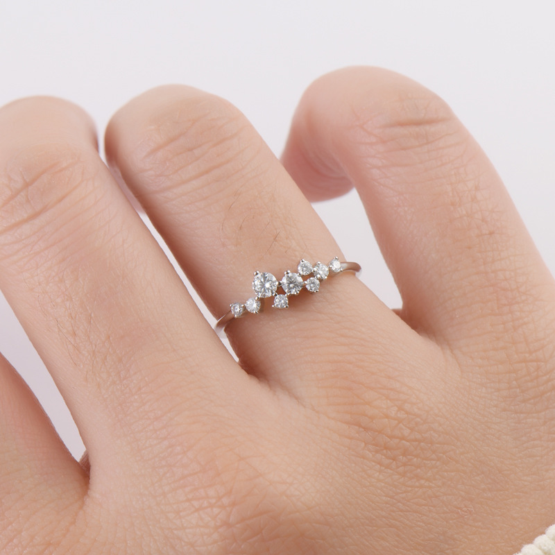 Dainty Sterling Silver Moissanite Ring