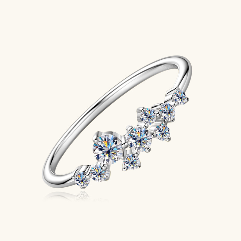 Dainty Sterling Silver Moissanite Ring