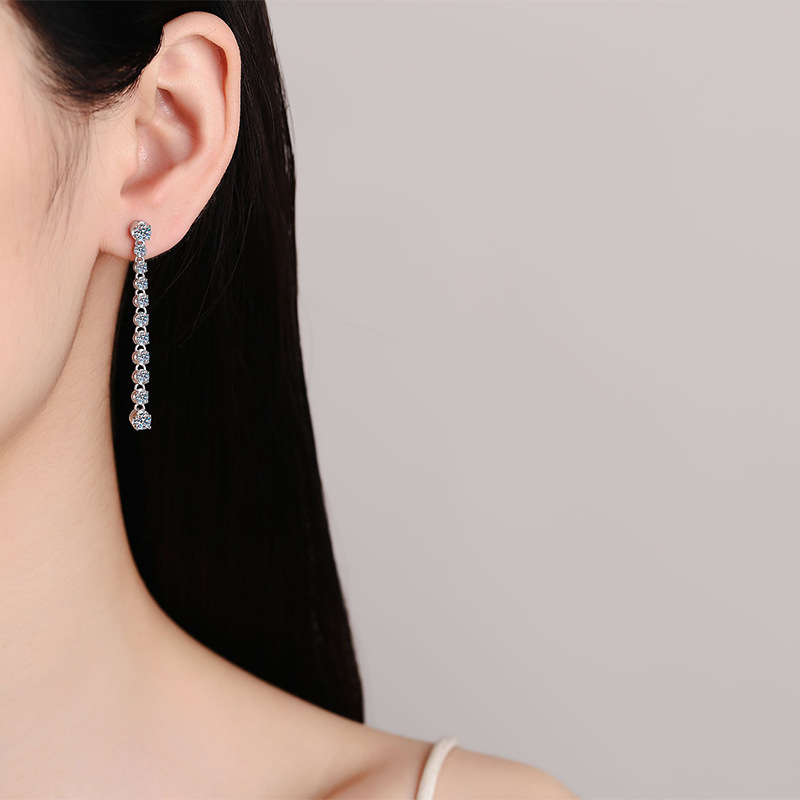 Dazzling Moissanite Drop Earrings