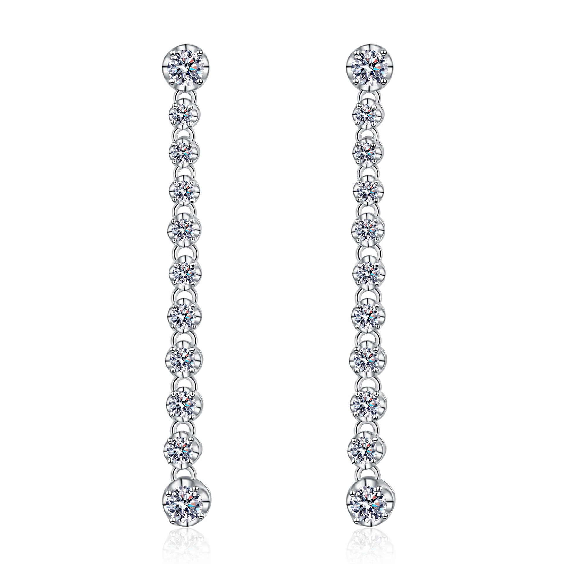 Dazzling Moissanite Drop Earrings 