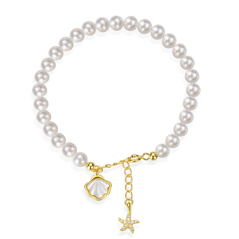 Starlit Shell Pearl Bracelet