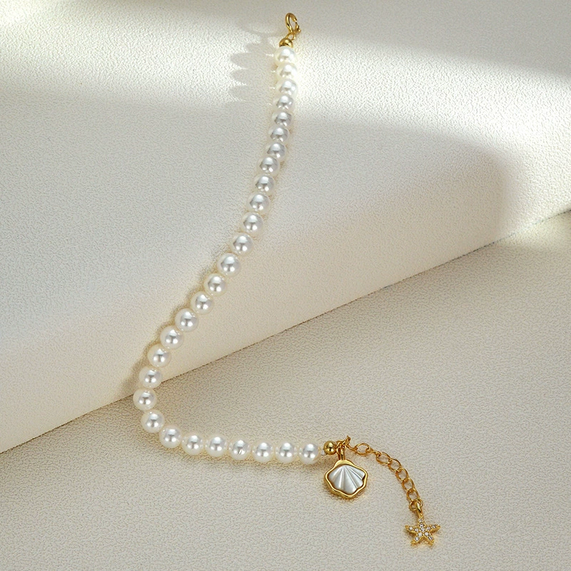 Starlit Shell Pearl Bracelet