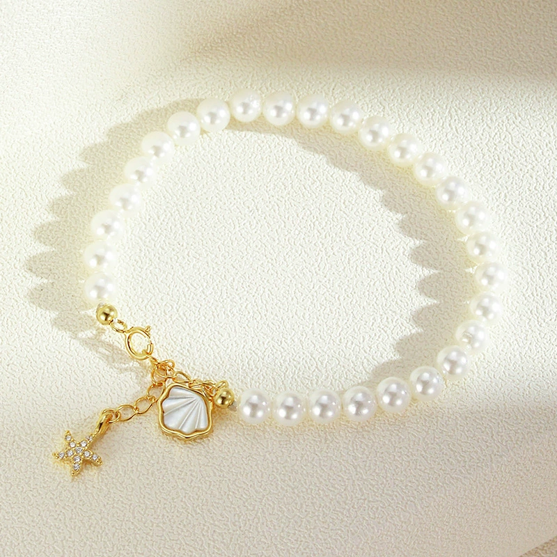 Starlit Shell Pearl Bracelet